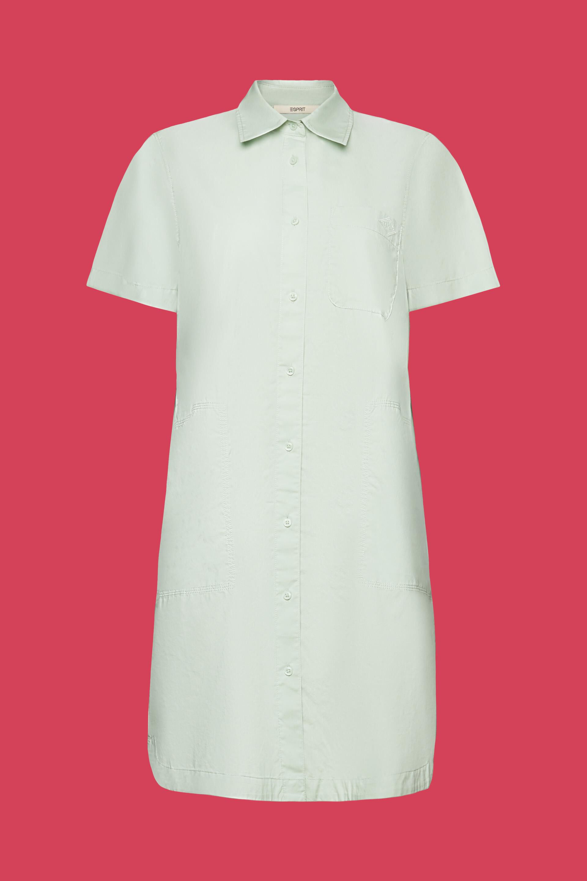 Esprit Damen Mini-Hemdkleid, 100 Baumwolle 