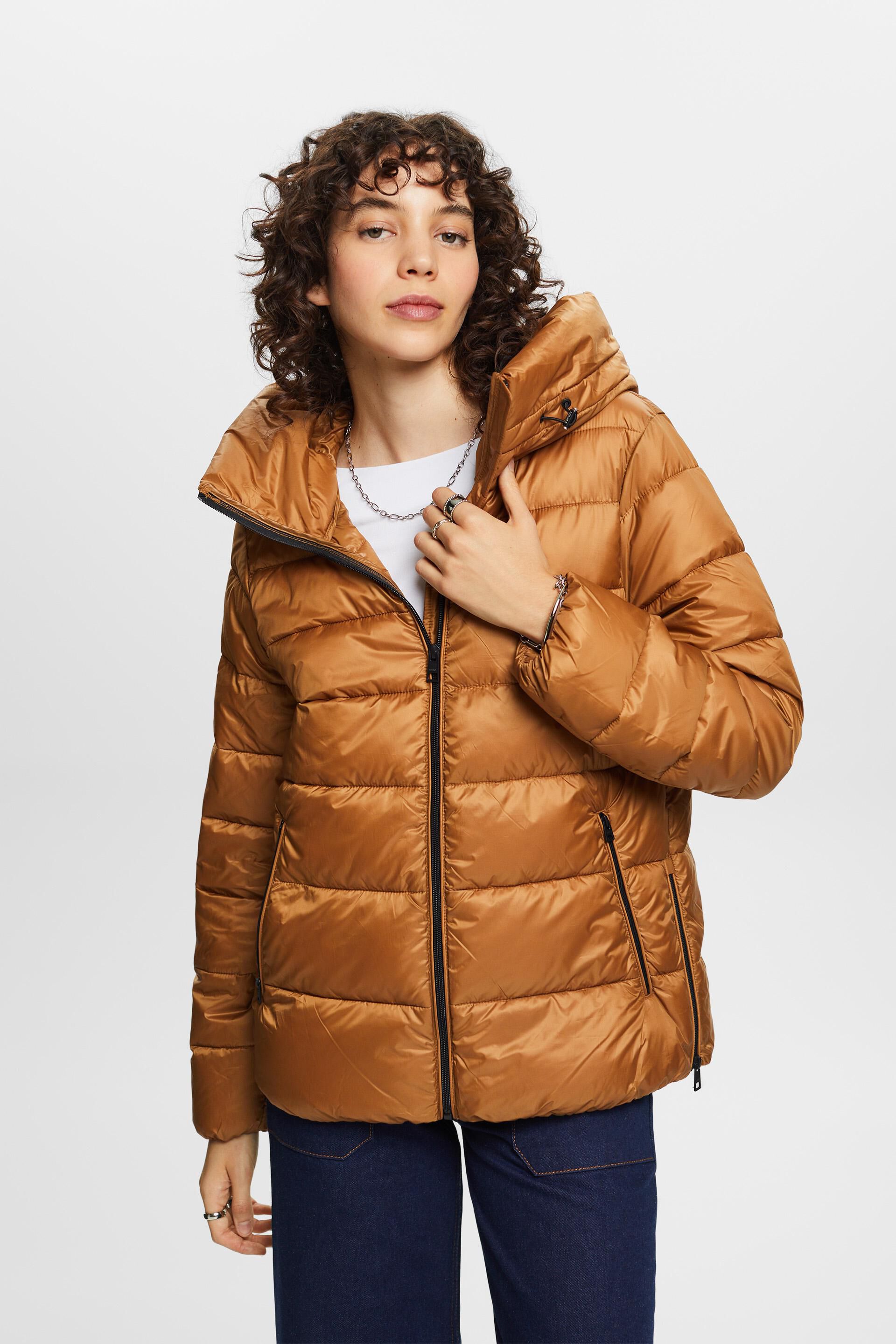 Esprit Damen Recycled: puffer jacket with a hood