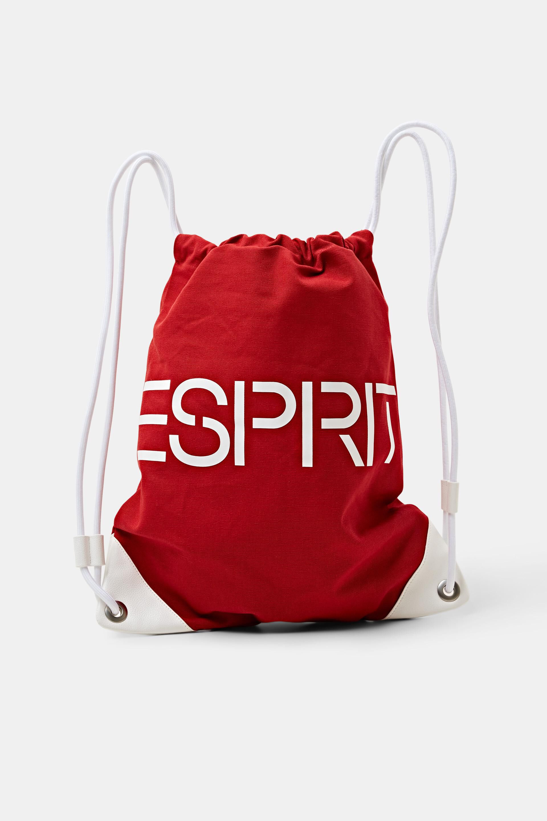Esprit Logo aus Rucksack mit Kordelzug Baumwollcanvas