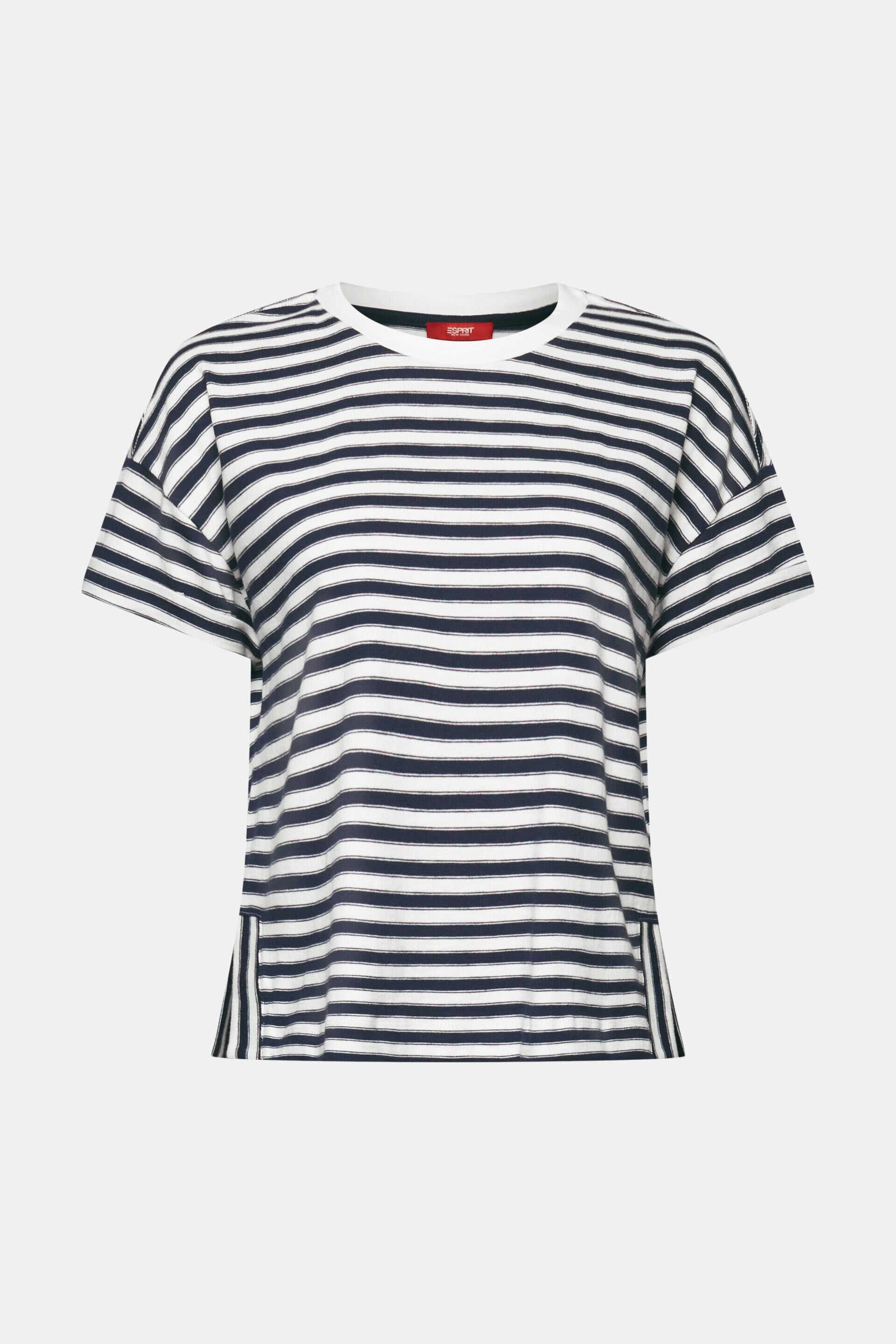 Esprit Damen Gestreiftes T-Shirt, 100 % Baumwolle