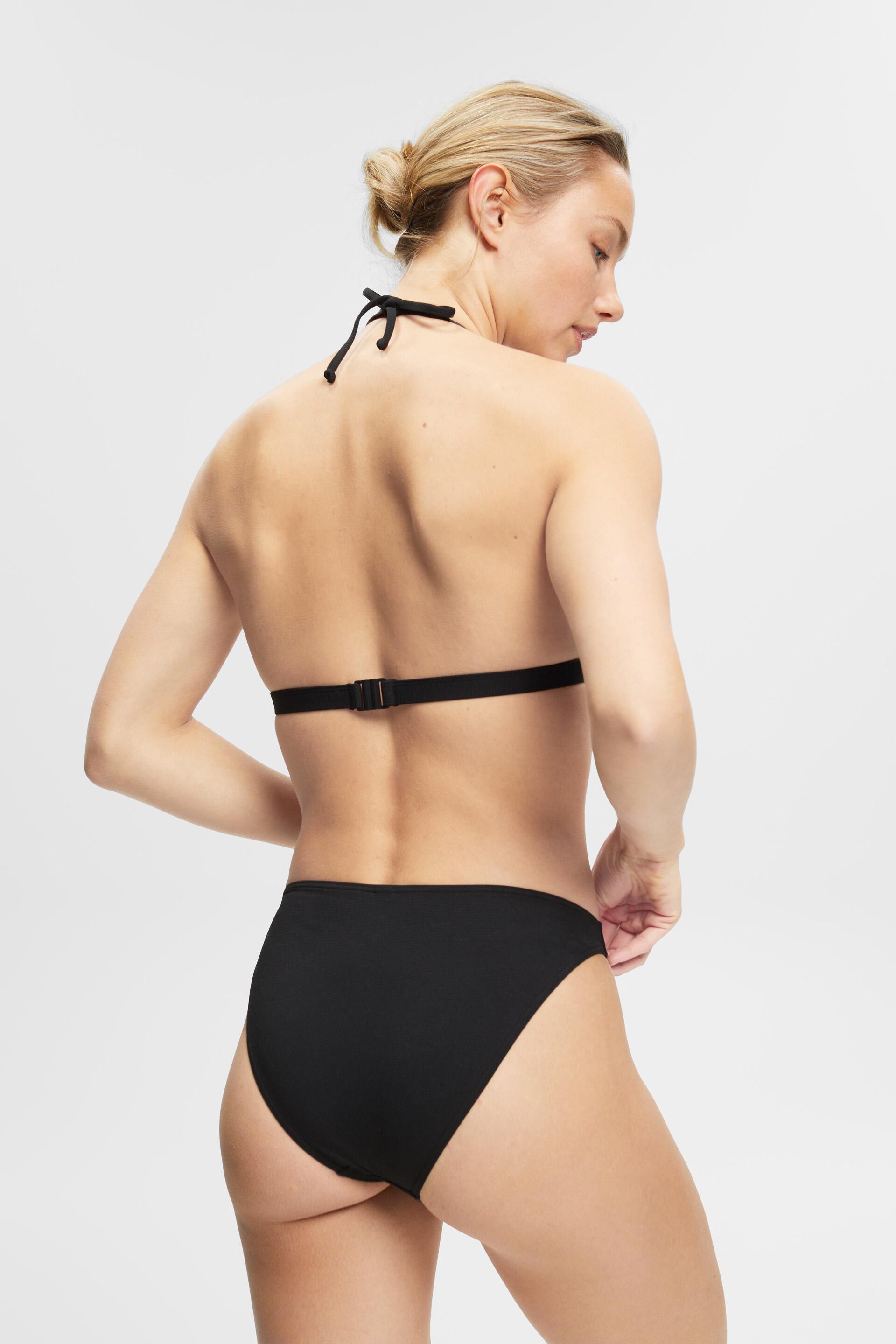 Esprit Sale Strukturierte Bikinihose mit Beinausschnitt hohem