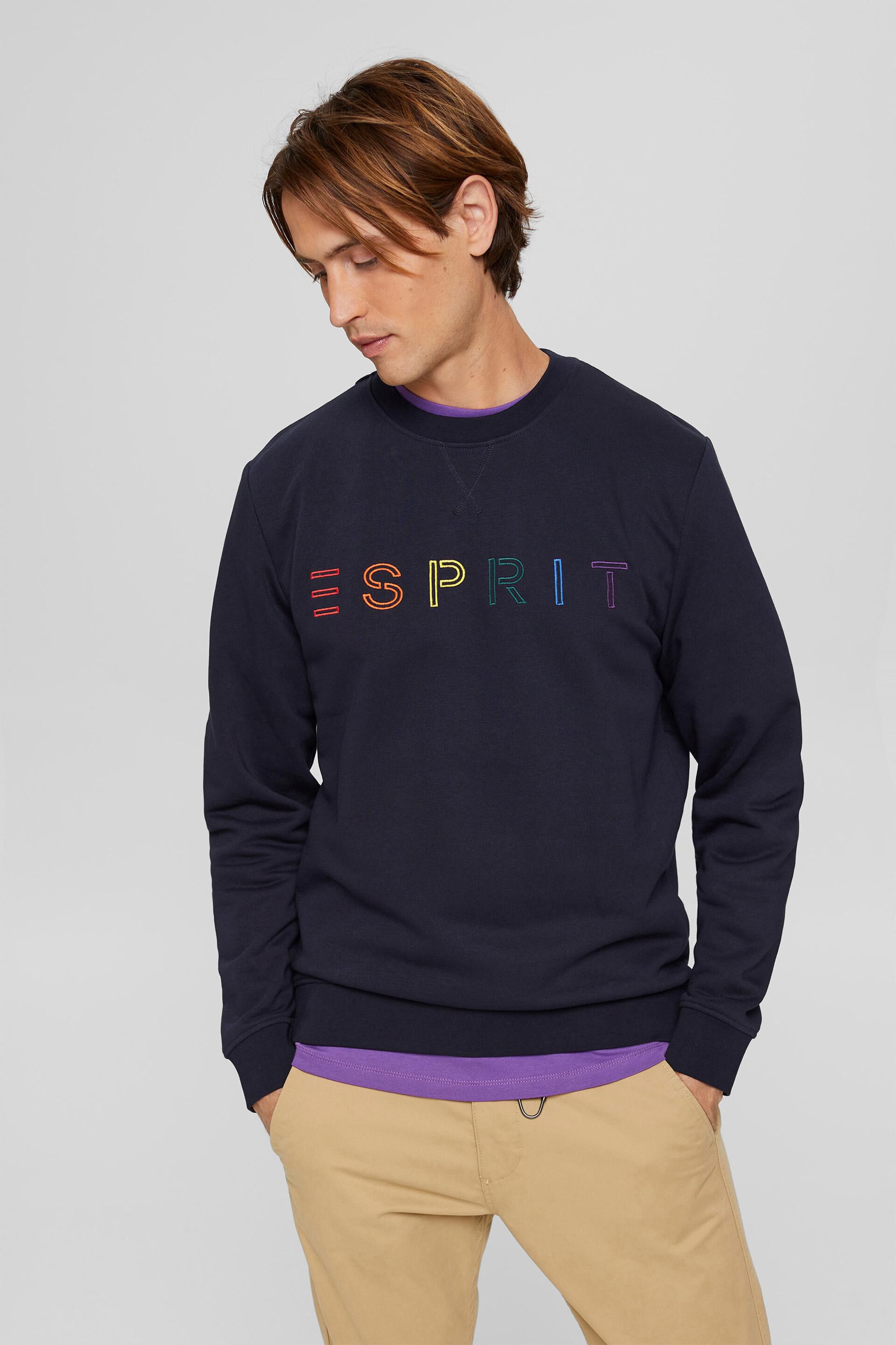 Recycelt: Sweatshirt mit Logo-Stickerei