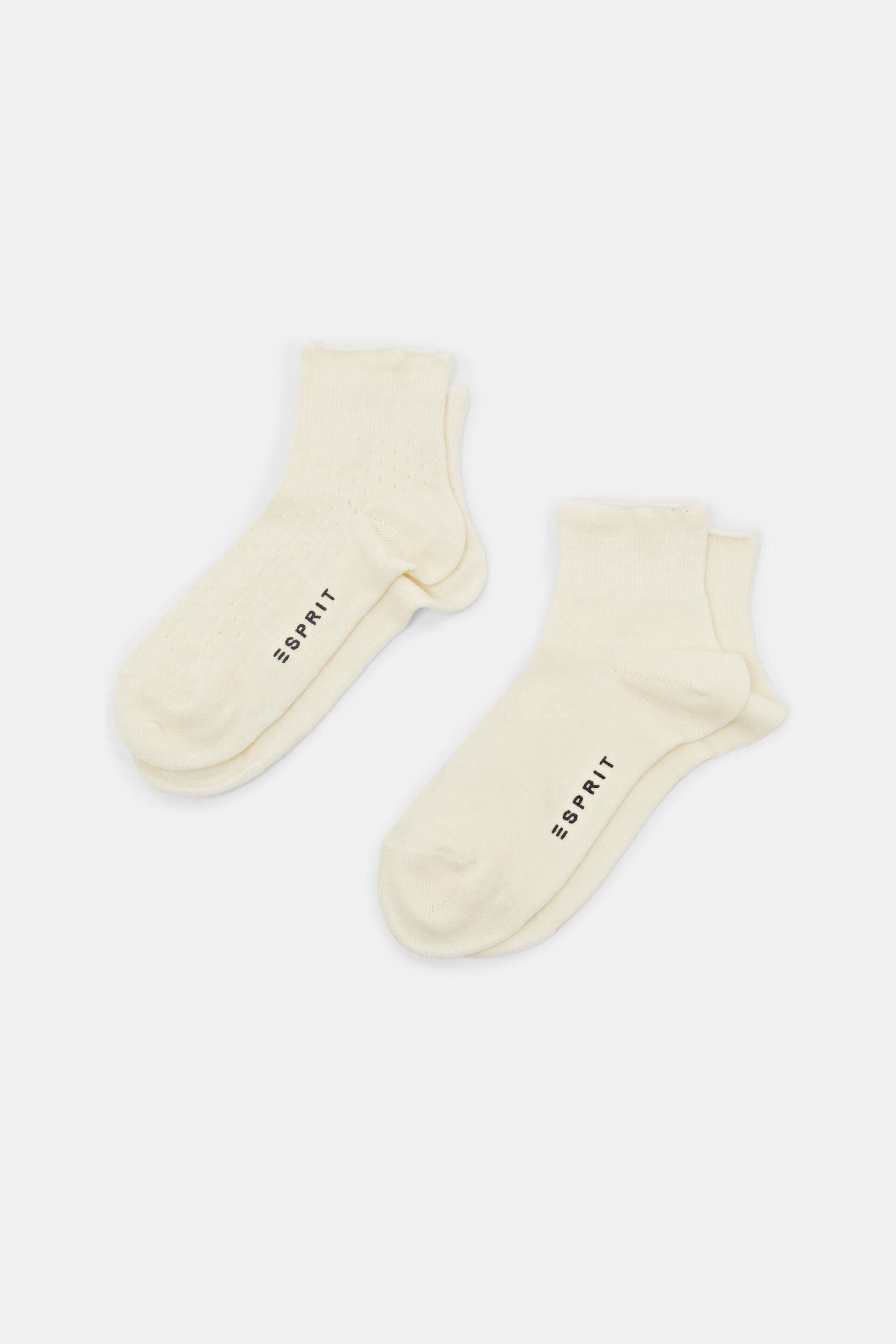 Esprit Online Store 2-pack of lace pattern socks, wool blend