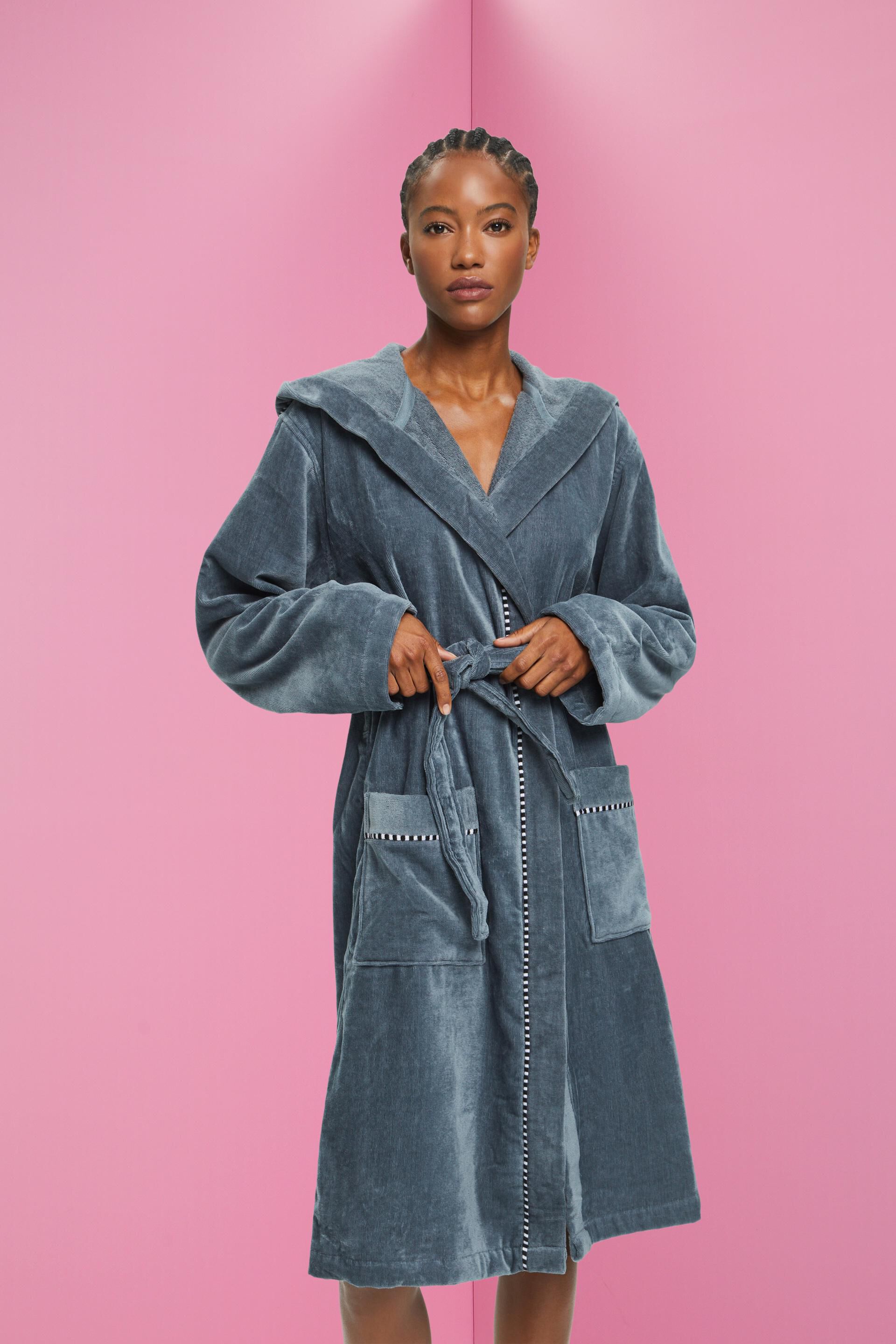 Esprit bathrobe cotton of made Suede 100%