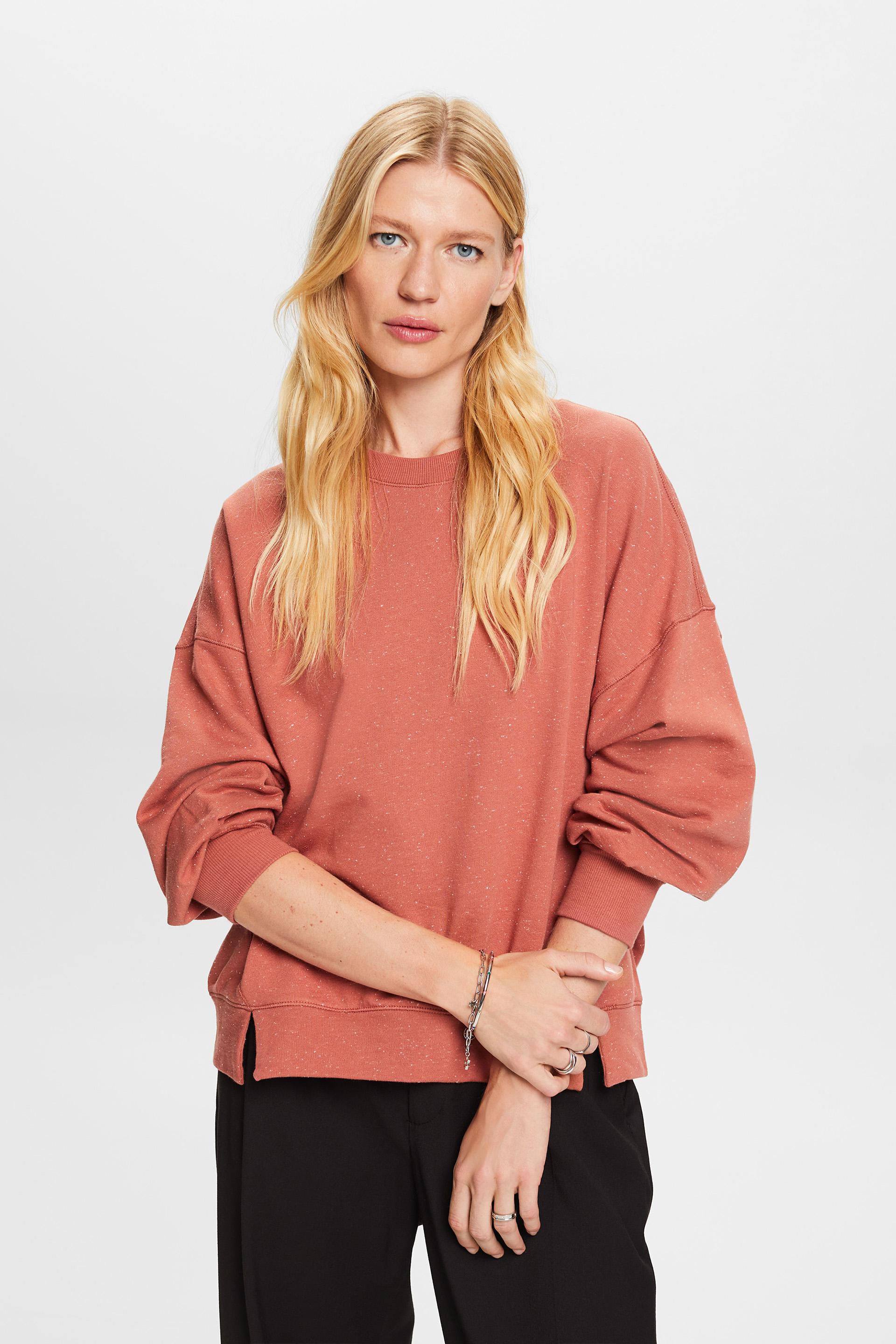 Esprit Damen Gesprenkeltes Sweatshirt aus Baumwollmischung