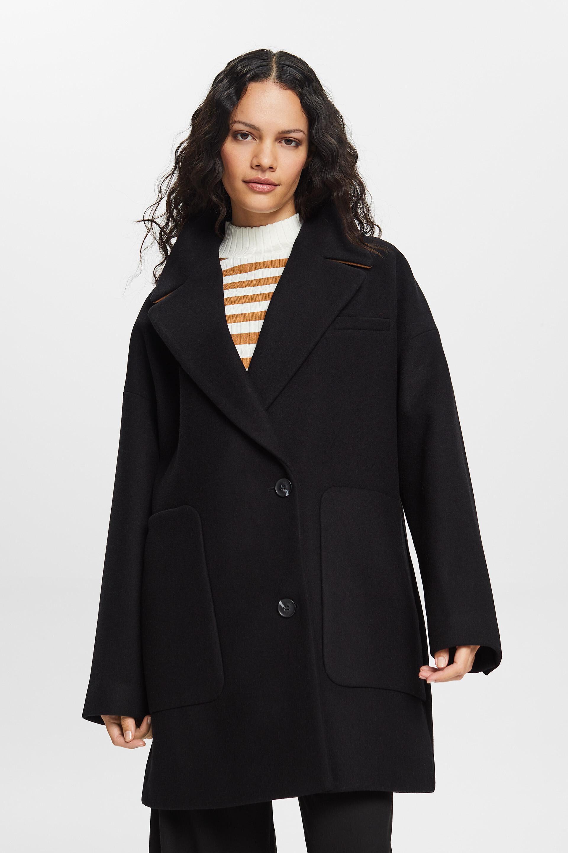 Esprit Recycelt: wool blended coat