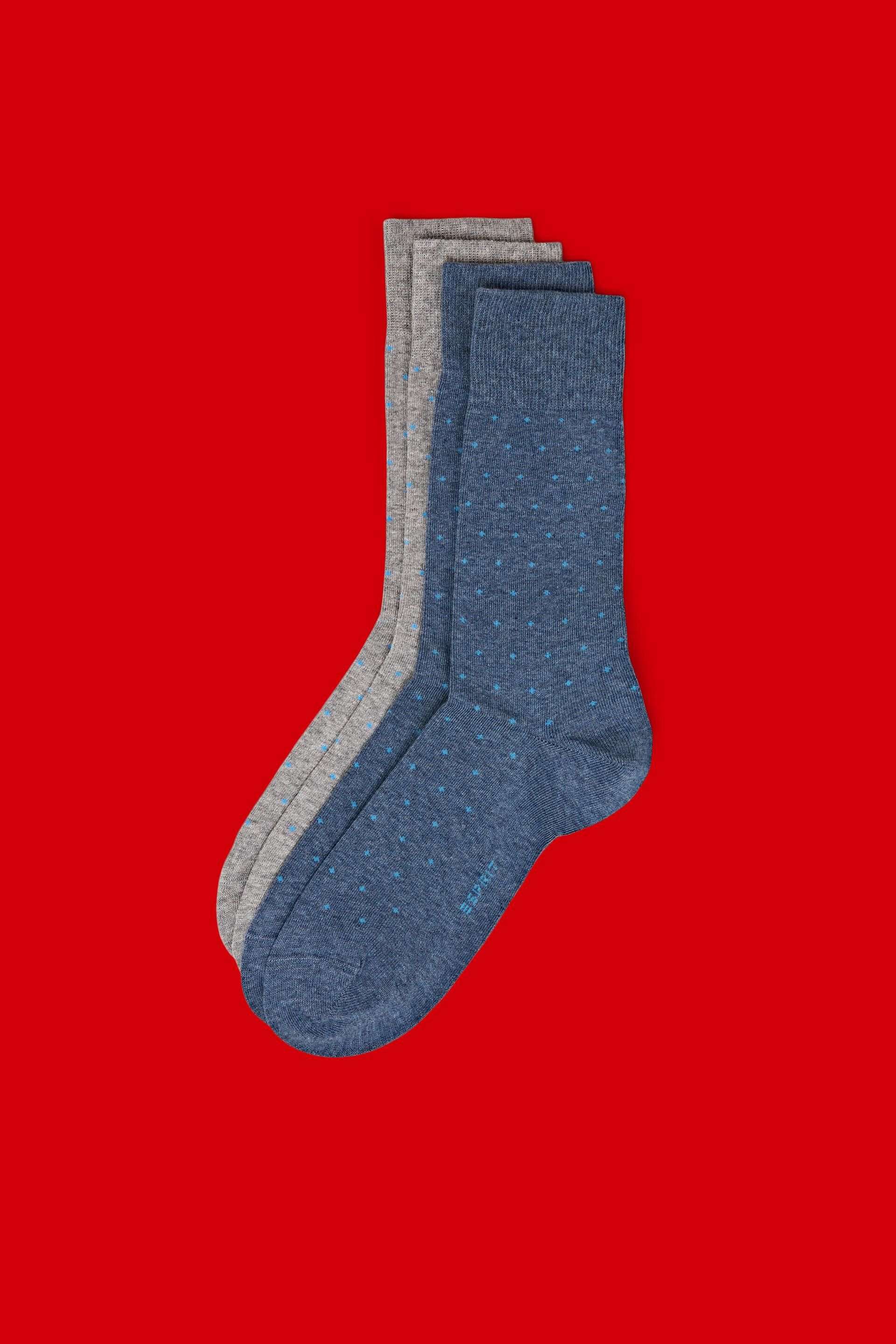2er-Pack Socken mit Punktemuster, Bio-Baumwolle | 