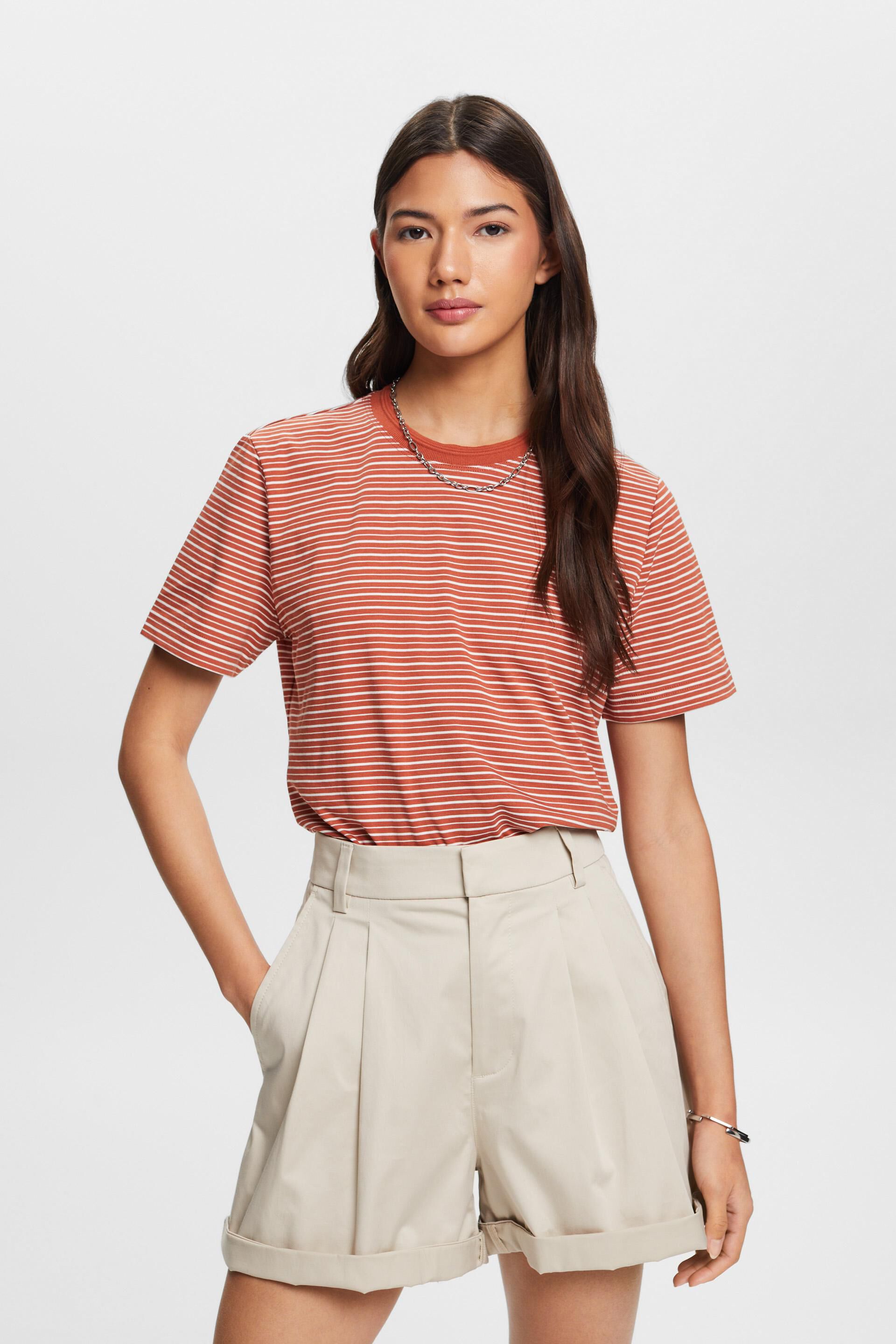 Esprit Damen Striped T-shirt, 100% cotton