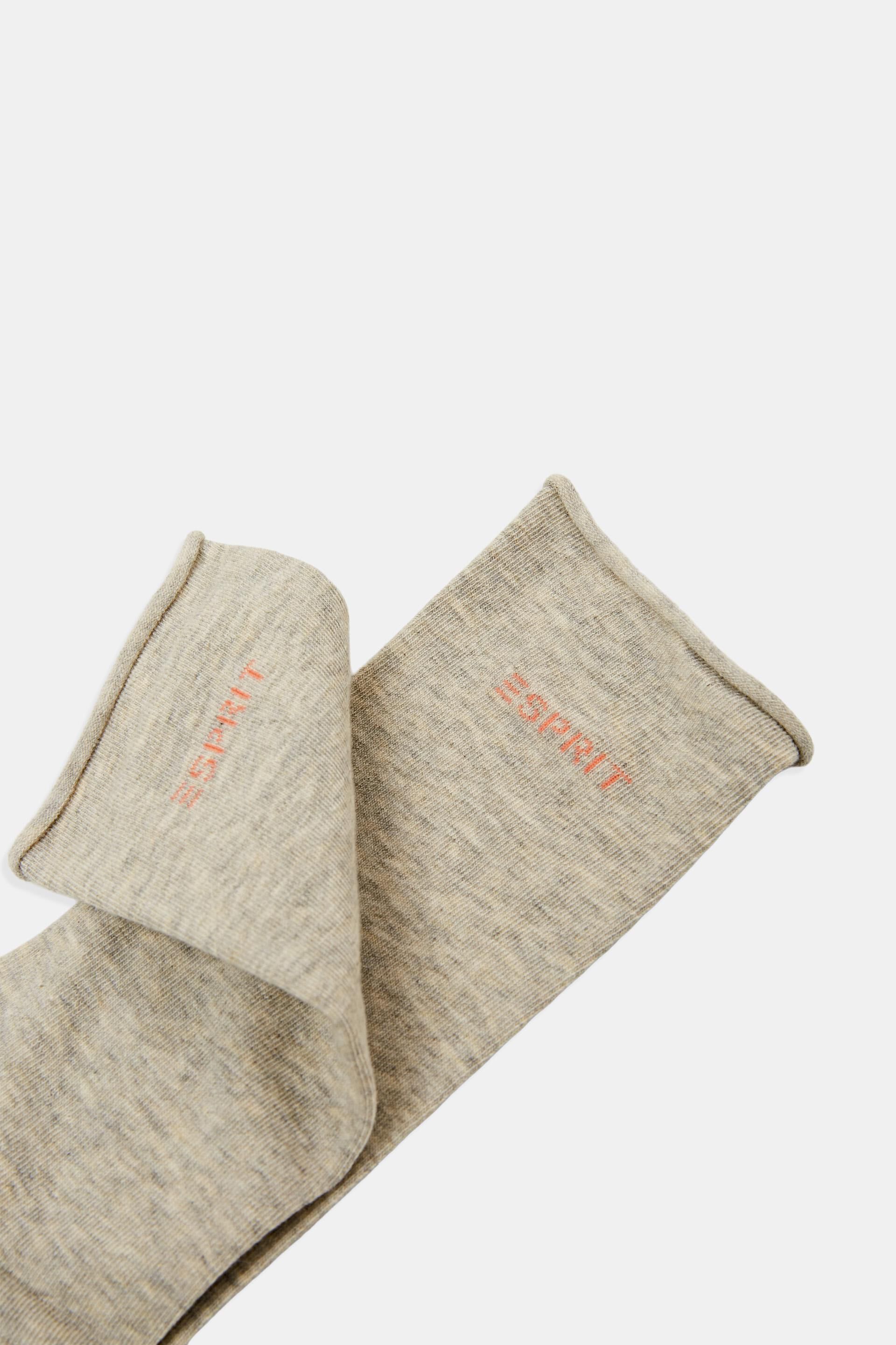 Esprit Bio-Baumwolle Socken 2er-Pack Rollkanten, mit