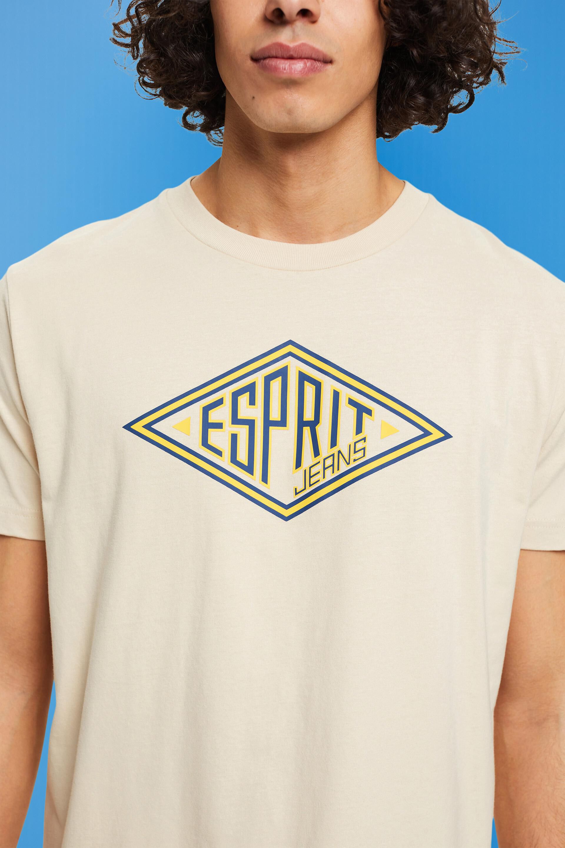 Esprit T-Shirt mit aus Baumwolle Logo-Print