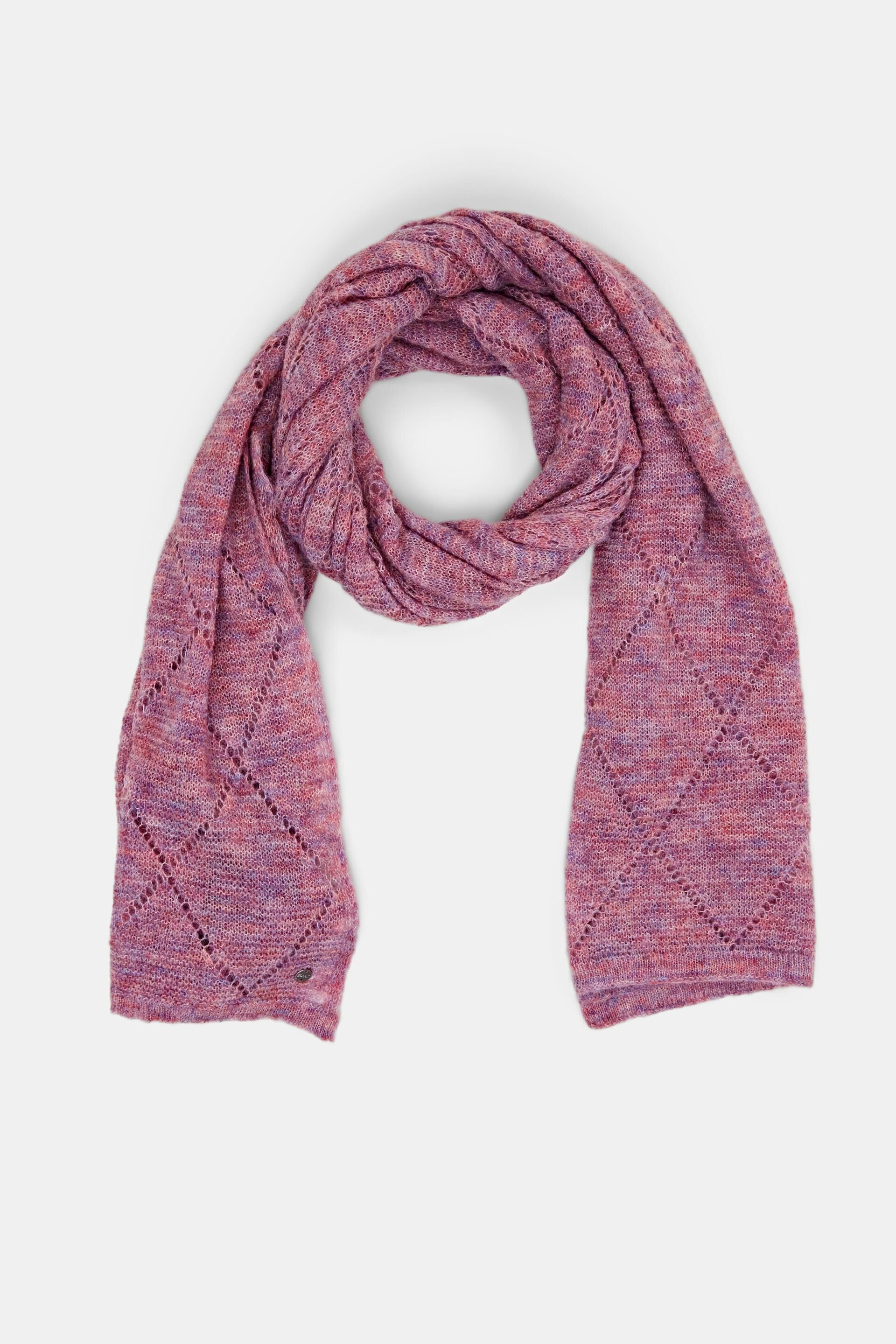 Esprit wool scarf ajour with Recycled: