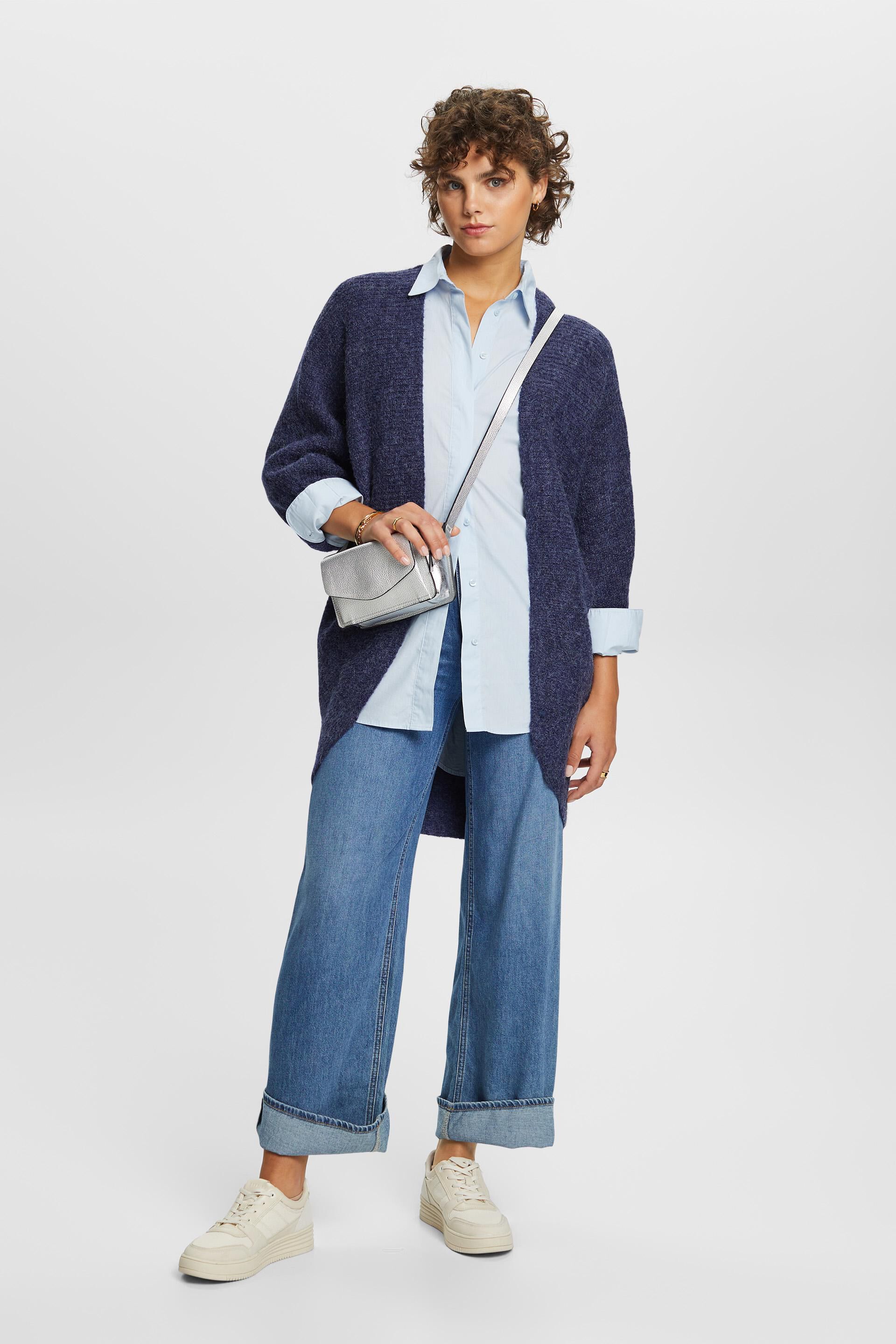 Esprit poncho with Recycled: sleeves batwing