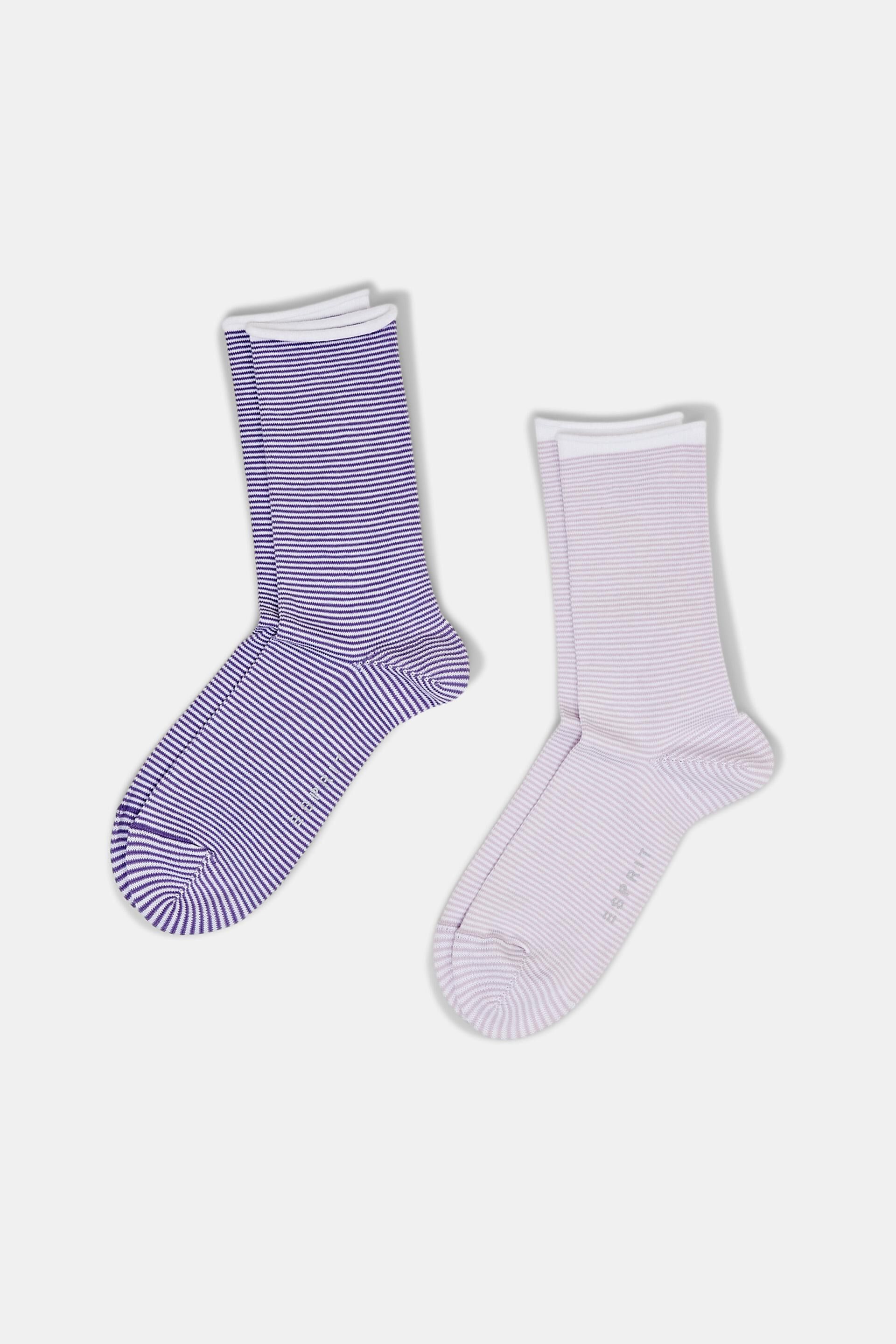 Esprit Gestreifte mit Bio-Baumwolle Rollbündchen, Socken