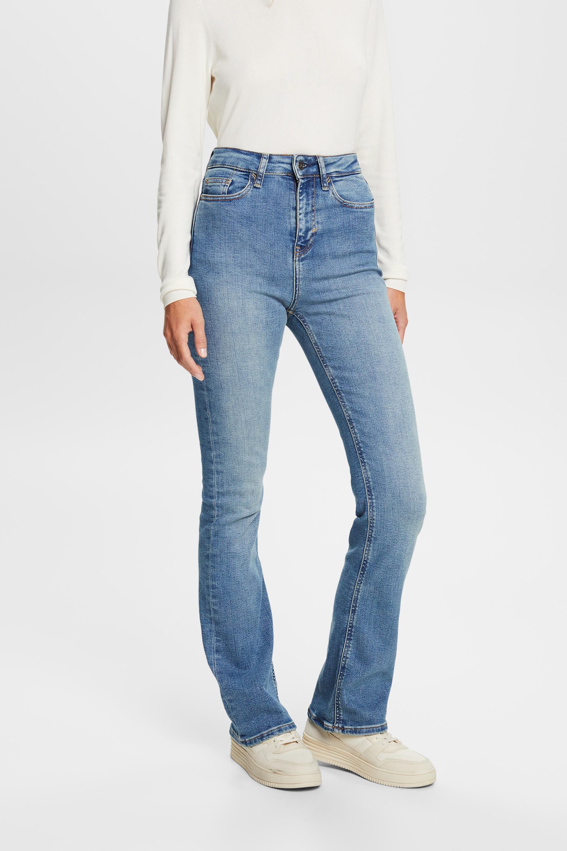 High-rise bootcut stretch jeans