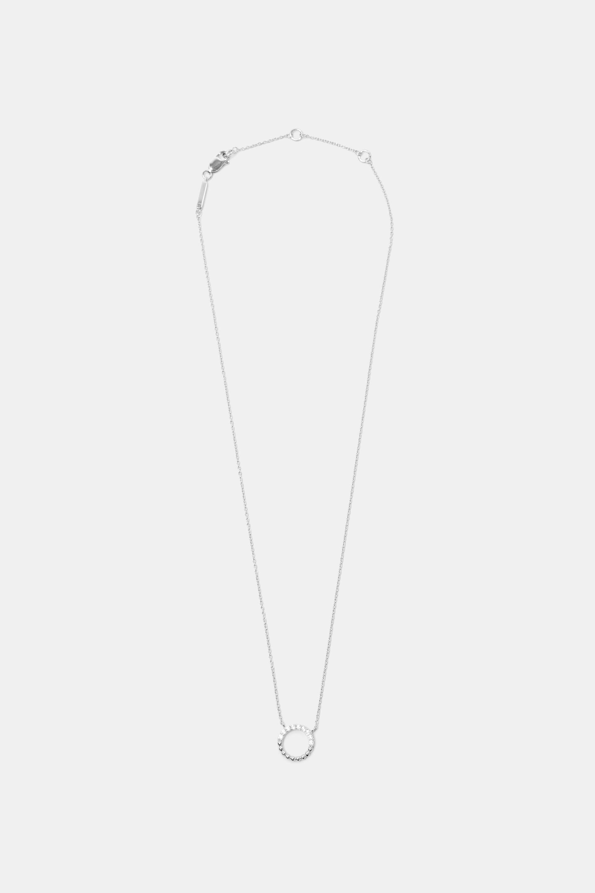 Esprit Online Store Necklace with orb pendant, sterling silver