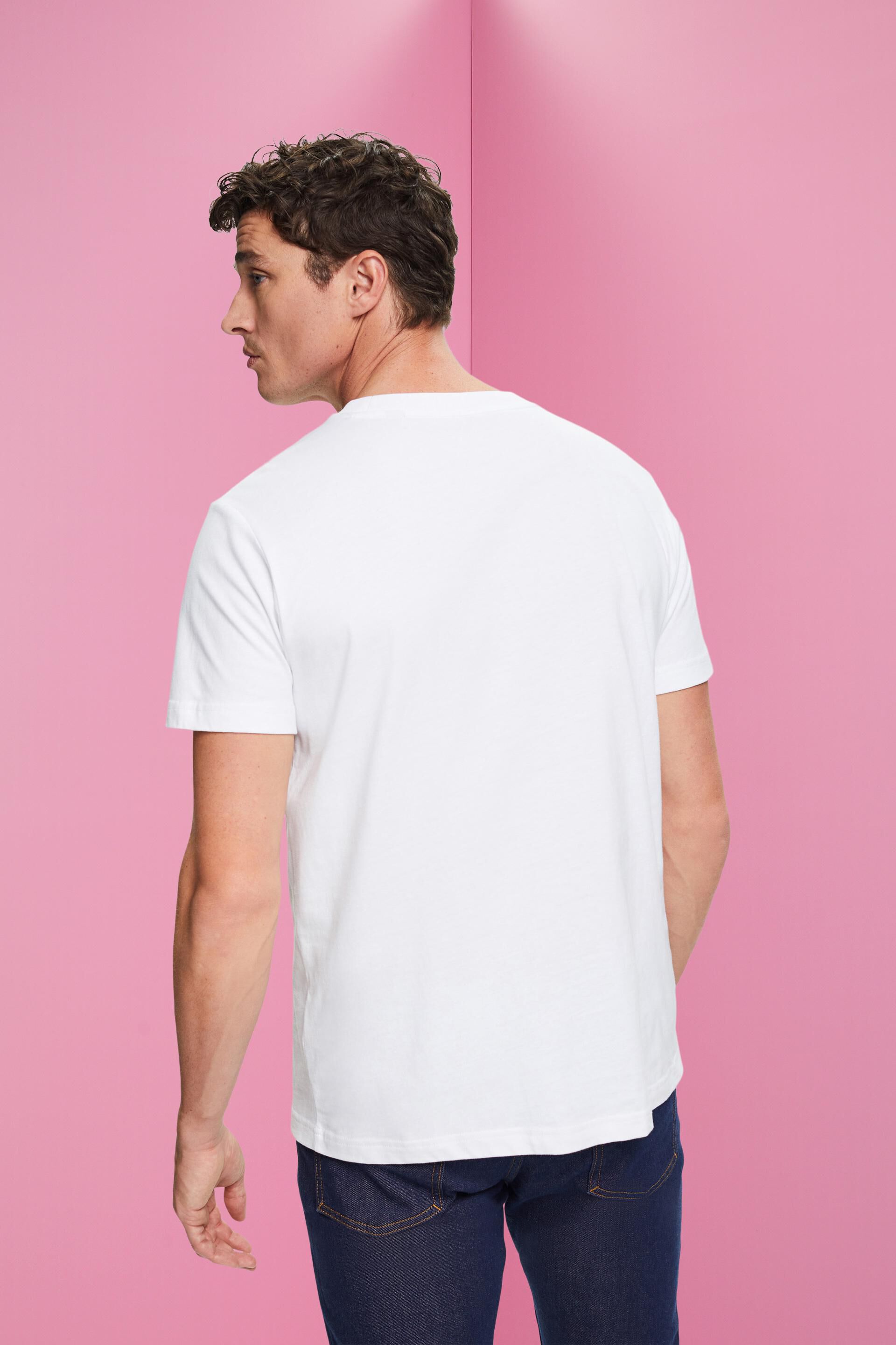 Esprit T-Shirt mit aus Baumwolle Logo-Print