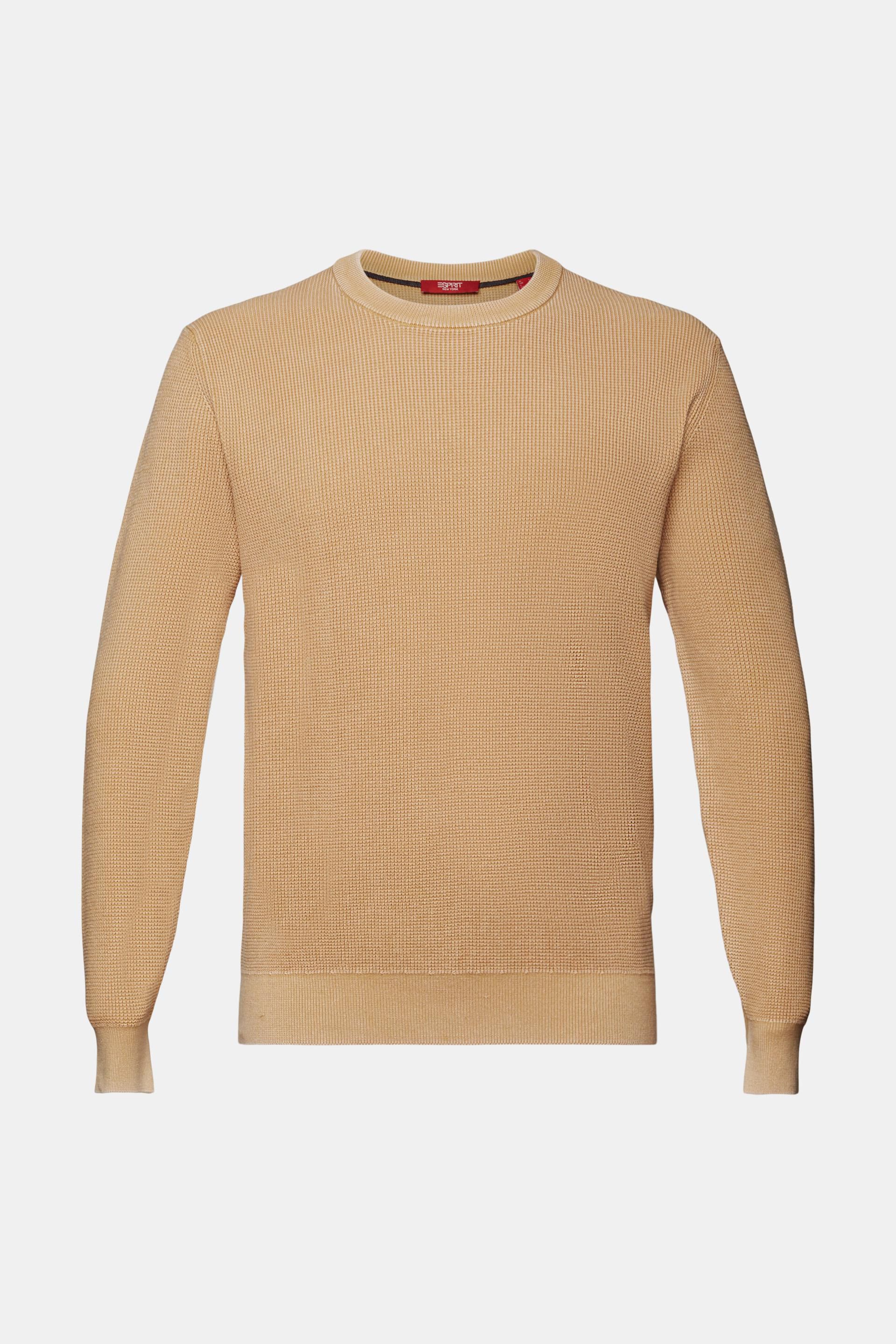 Esprit Basic-Pullover 100 Baumwolle mit % Rundhalsausschnitt,