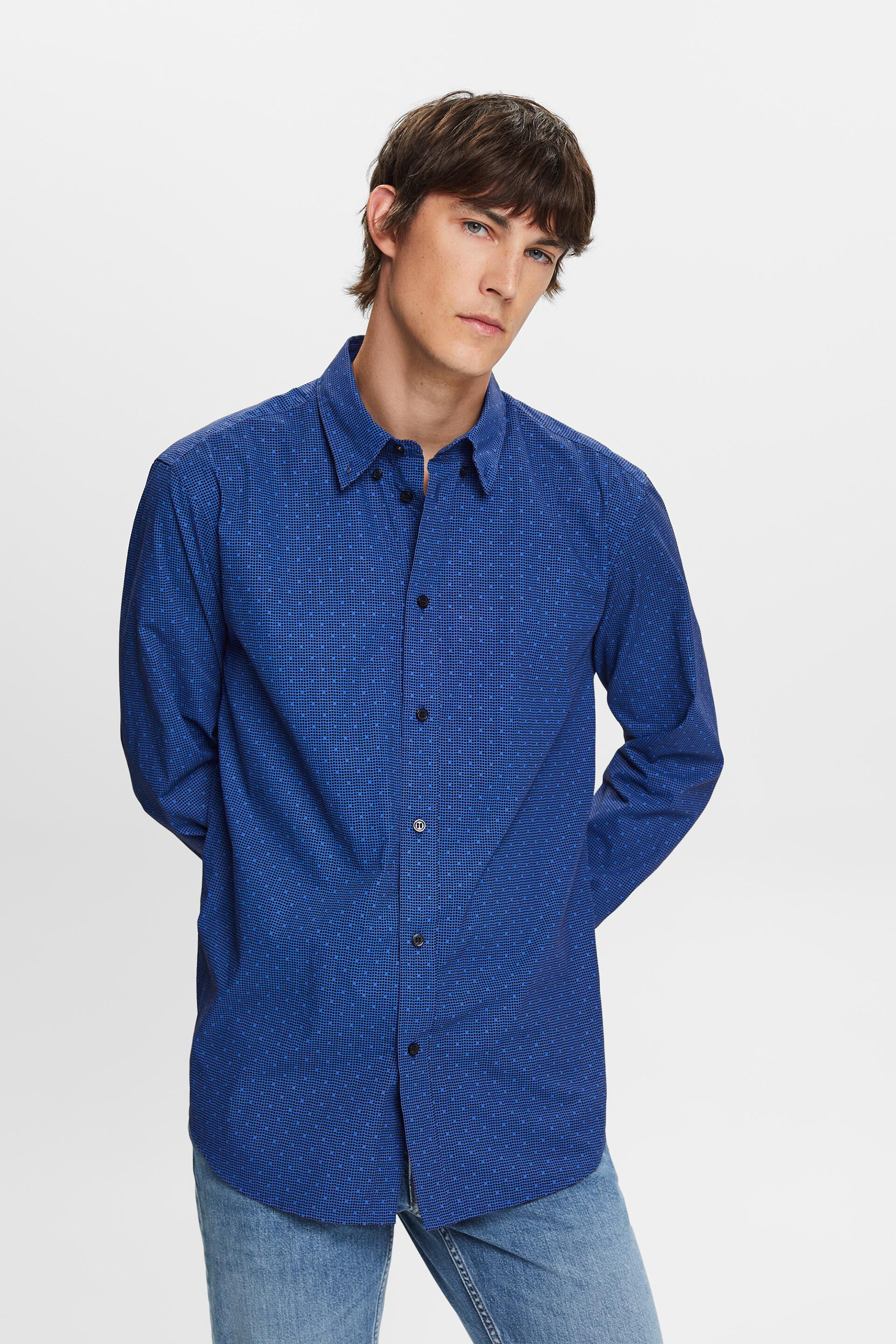 Esprit Bikini Patterned button-down shirt, 100% cotton
