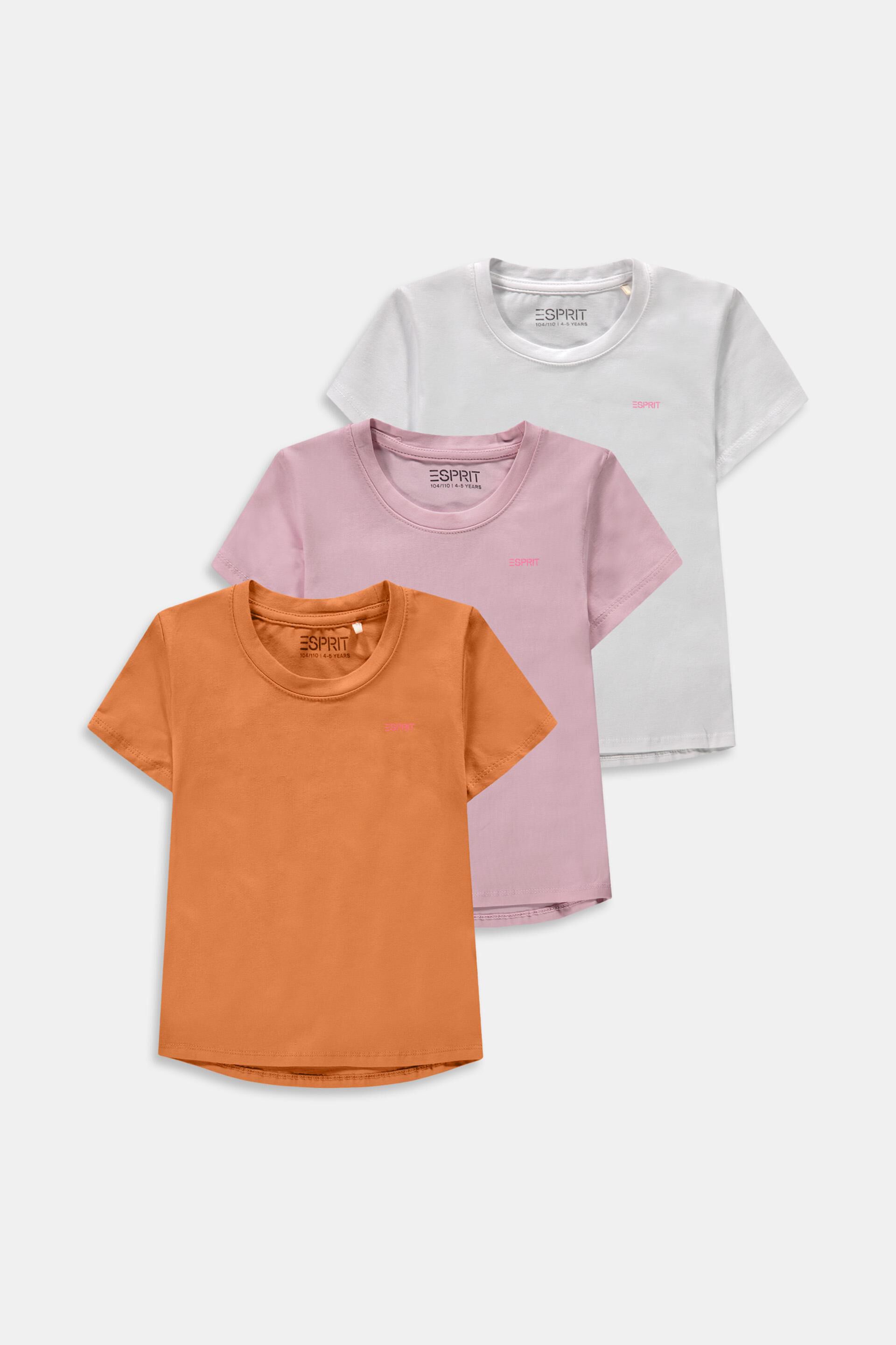Esprit of 3-pack logo t-shirts print small
