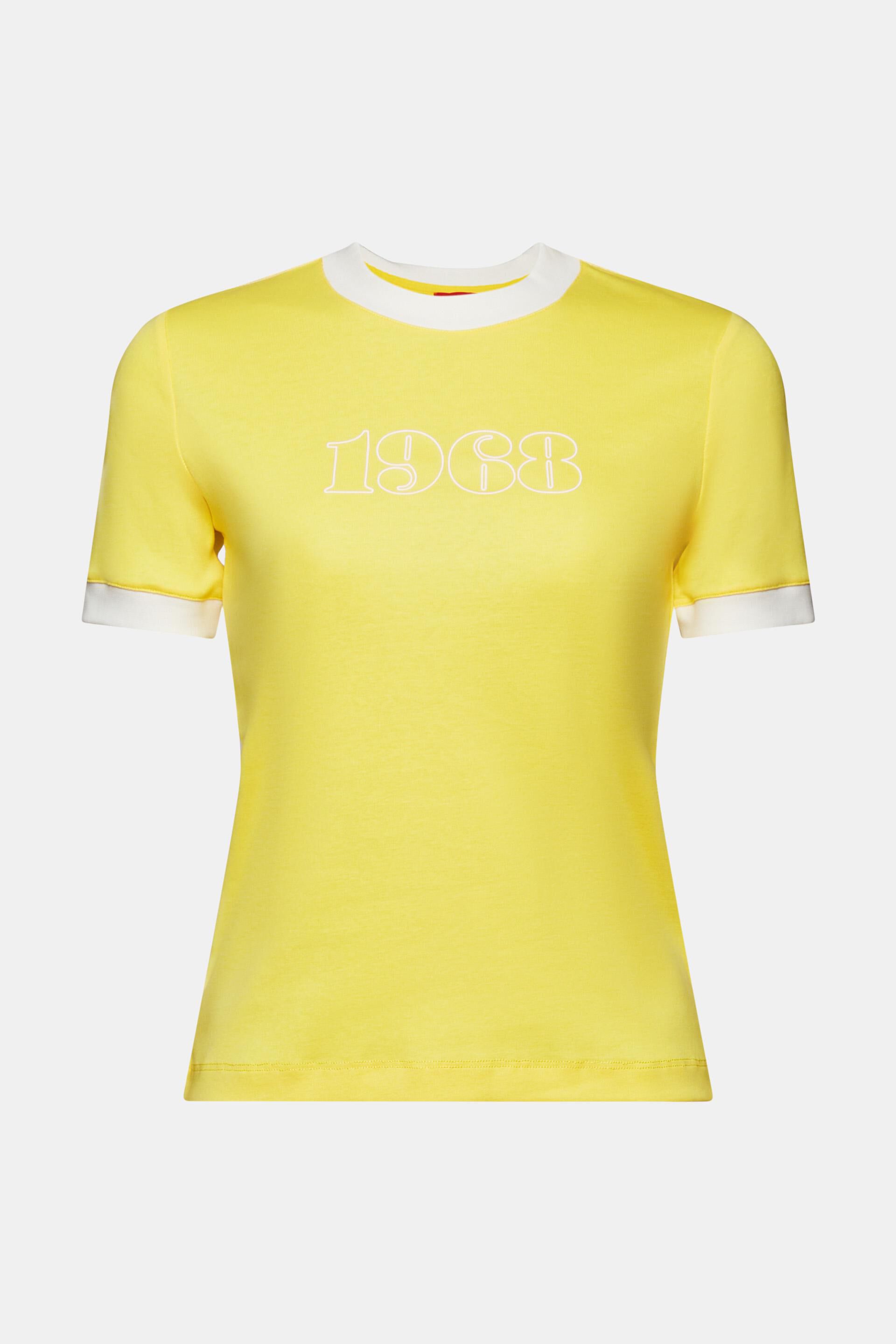 Esprit Damen T-Shirt aus Logo Baumwolljersey mit