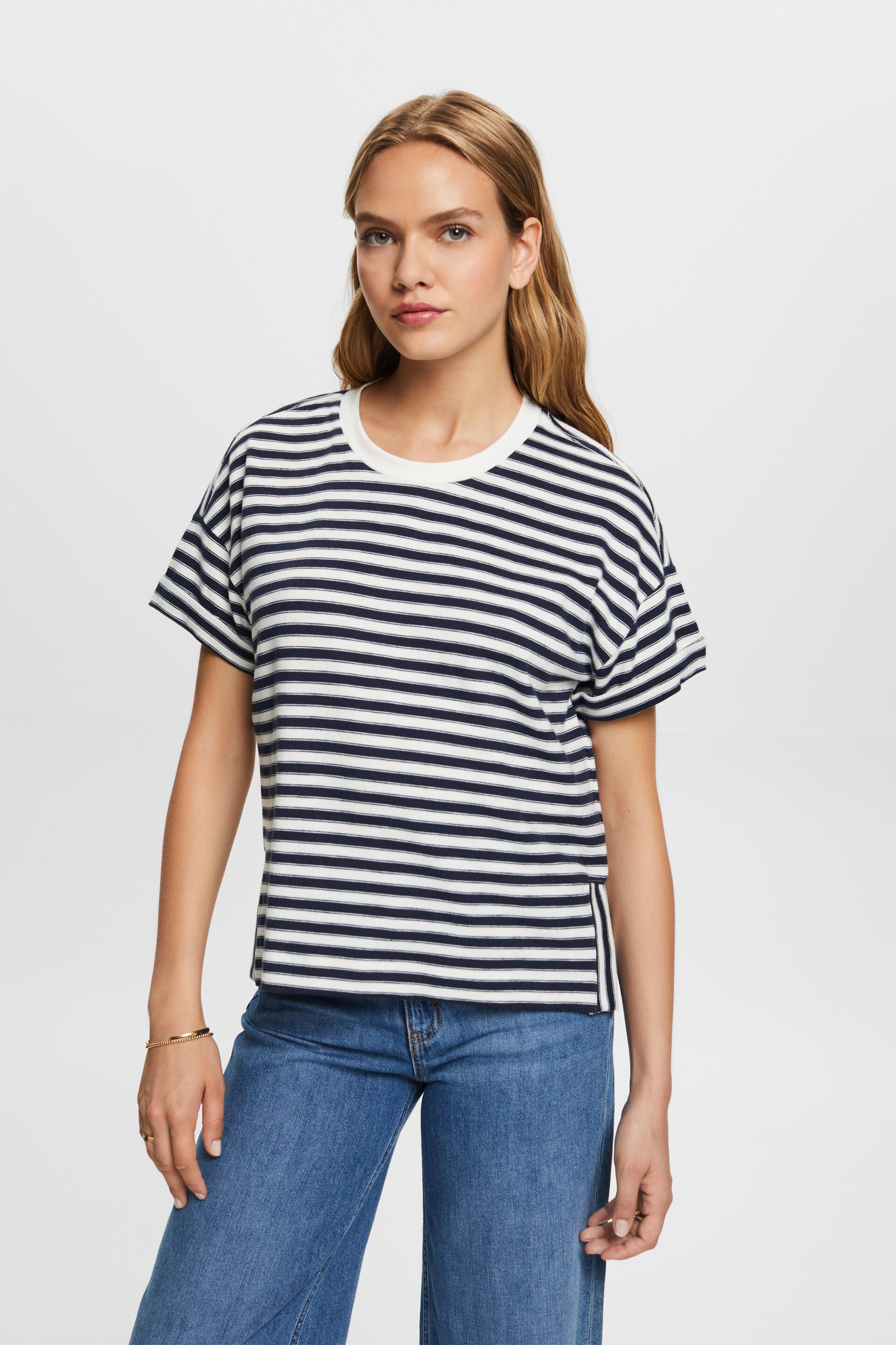 Esprit Damen Striped t-shirt, 100% cotton