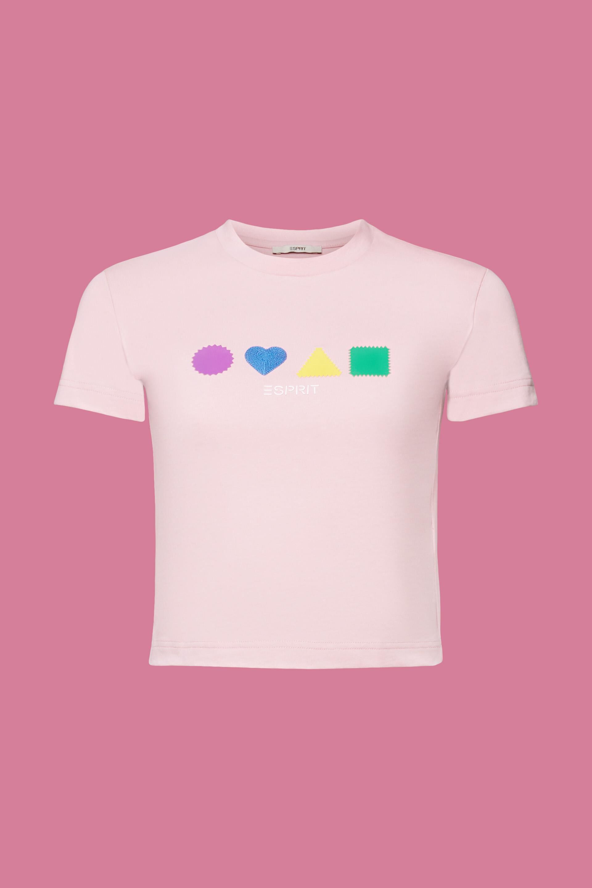Esprit Damen Geometrisches T-Shirt Bio-Baumwolle aus
