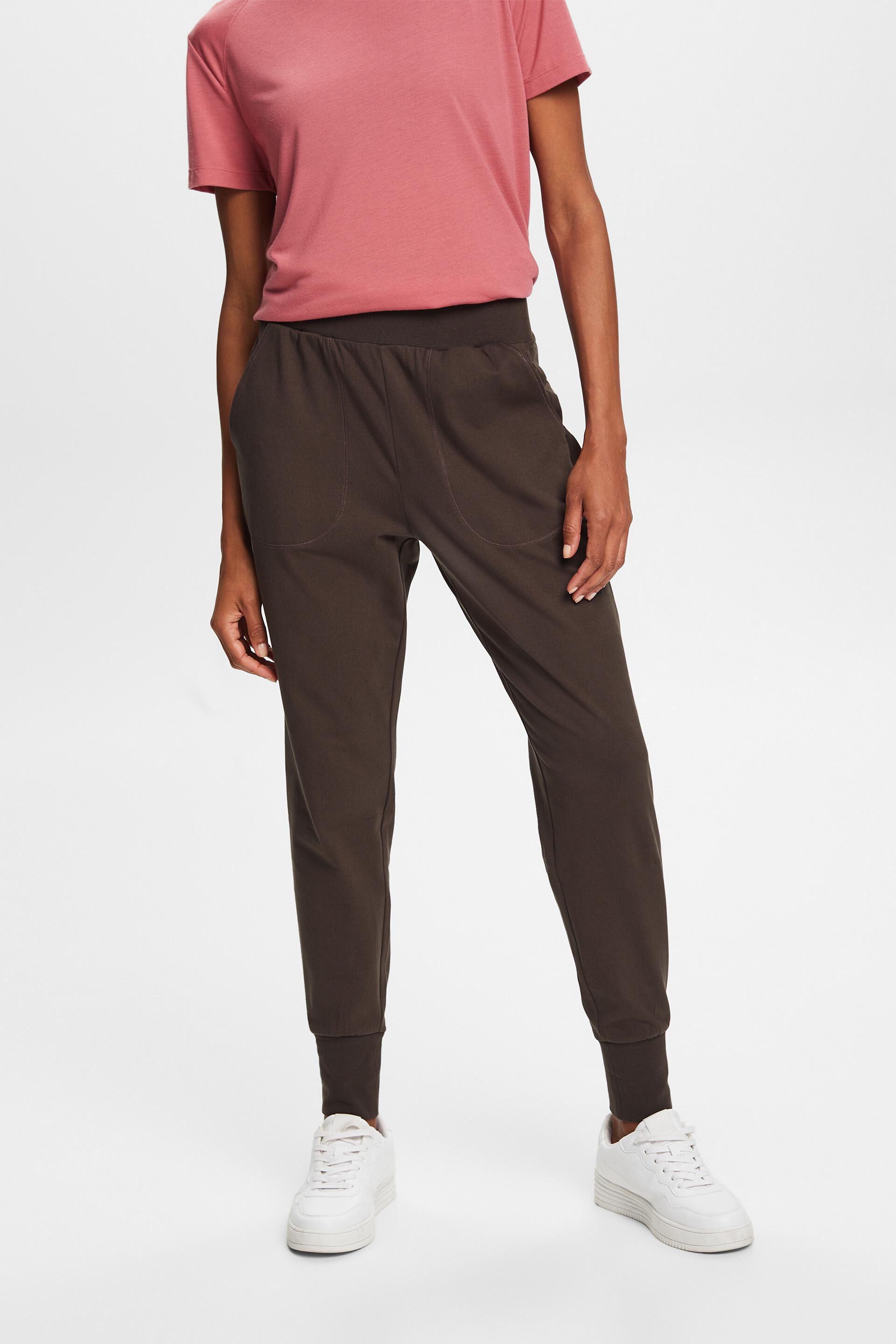 Online Shop Esprit Cotton-jersey sports trousers