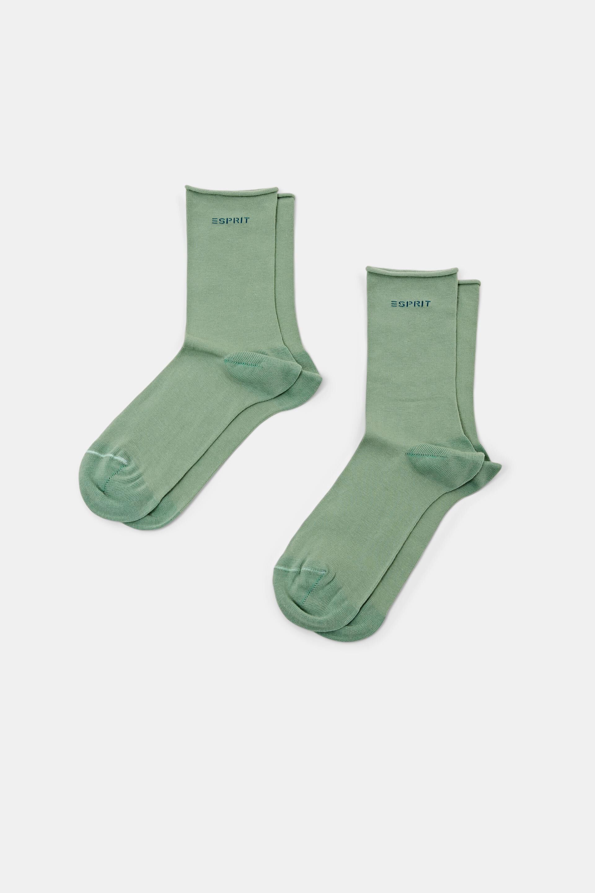 Esprit mit Bio-Baumwolle Rollkanten, Socken 2er-Pack