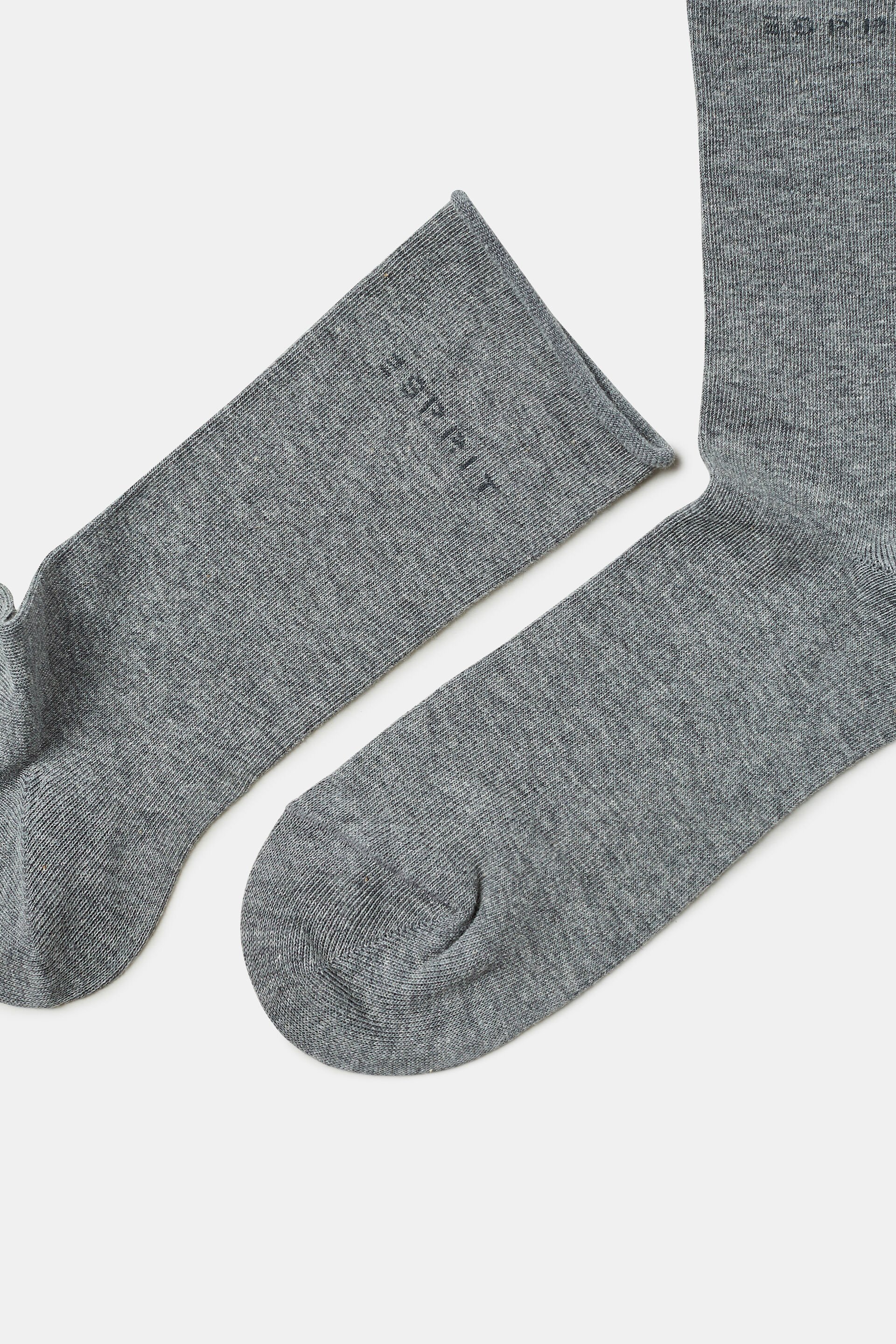 Esprit Online Store 2er-Pack Socken mit Rollkanten, Bio-Baumwolle