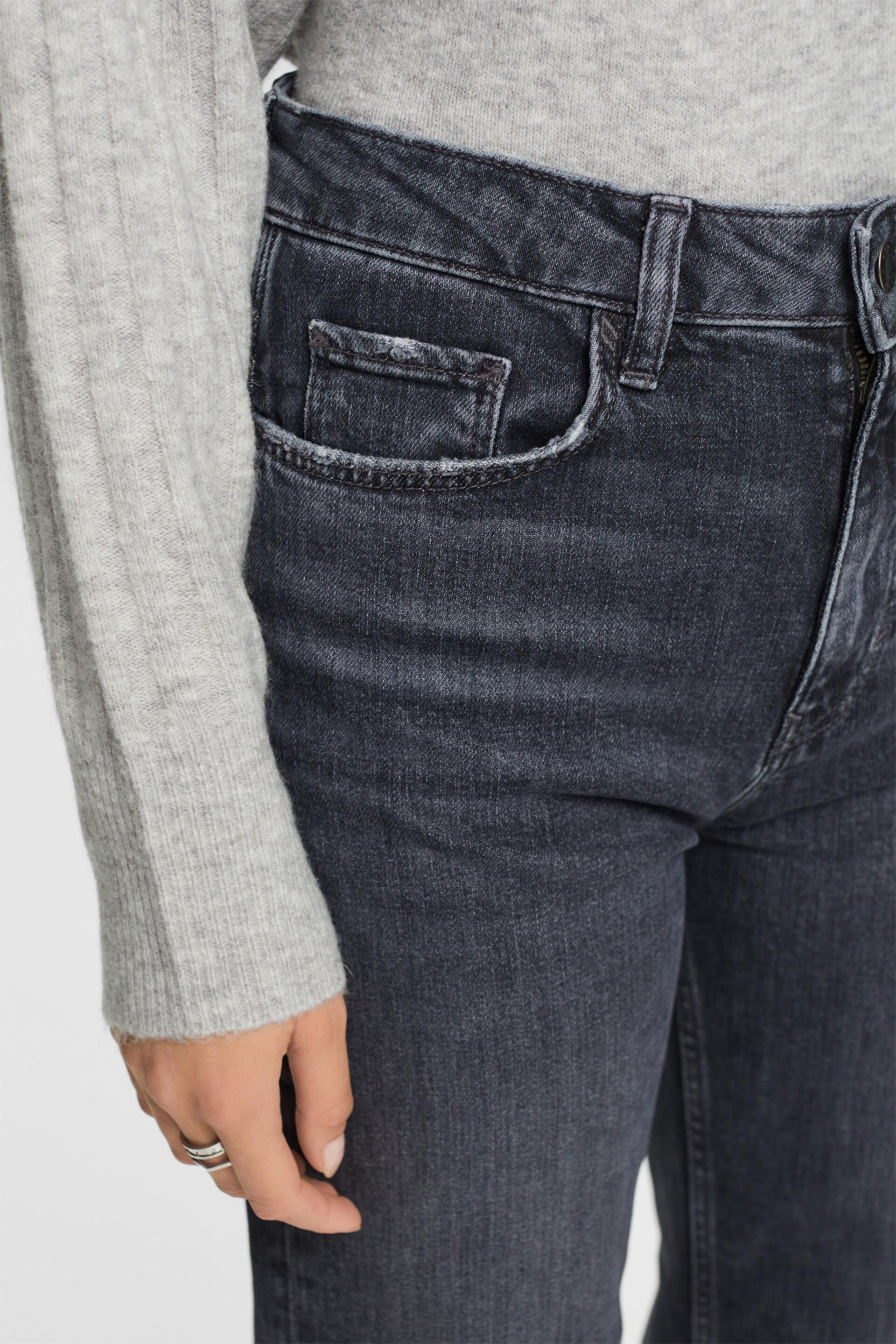 Esprit Damen Knöchellange Straight-Fit-Jeans im Stil der 80er