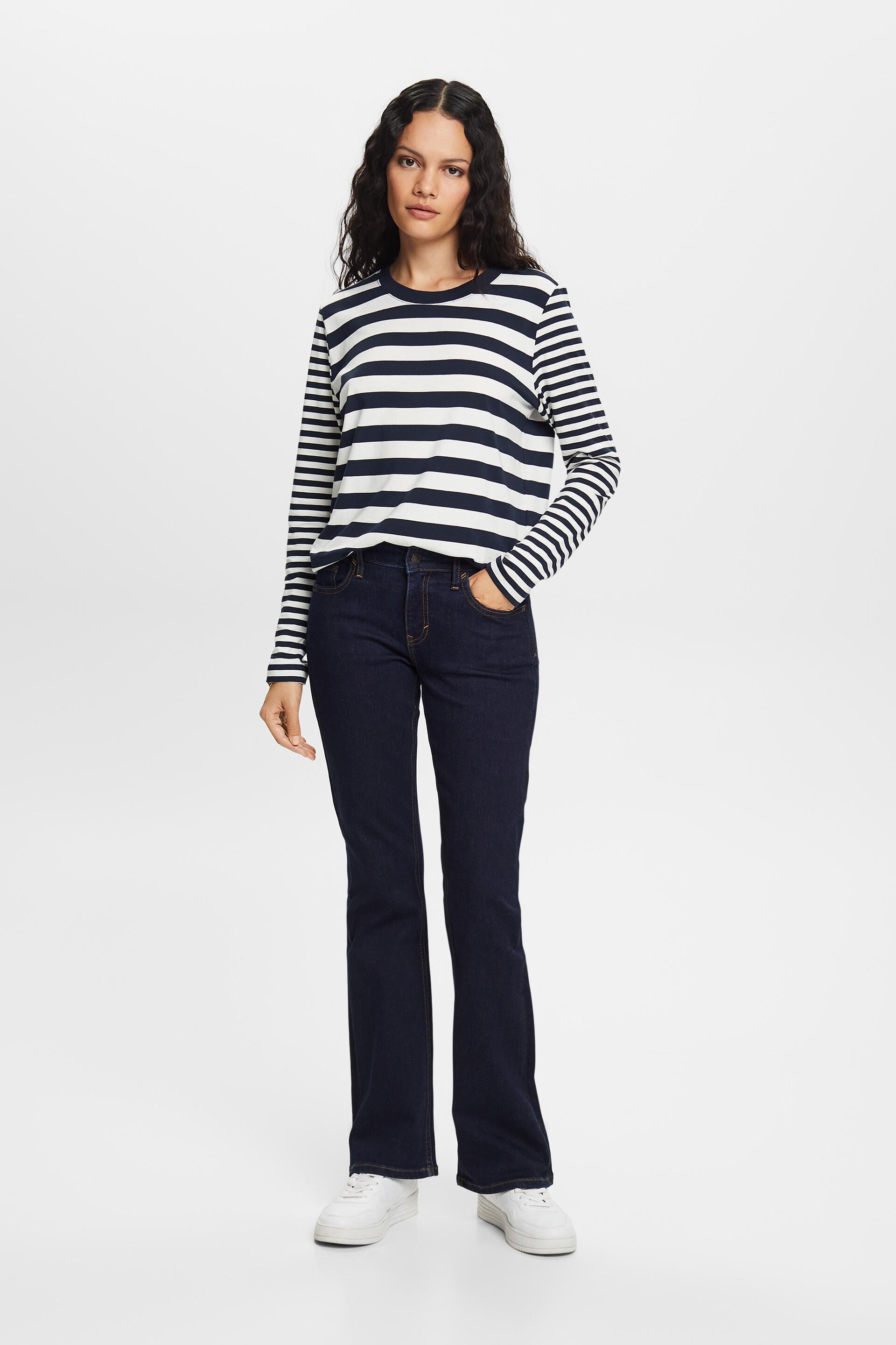 Esprit Damen Recycelt: Bootcut-Jeans mit mittlerer Leibhöhe