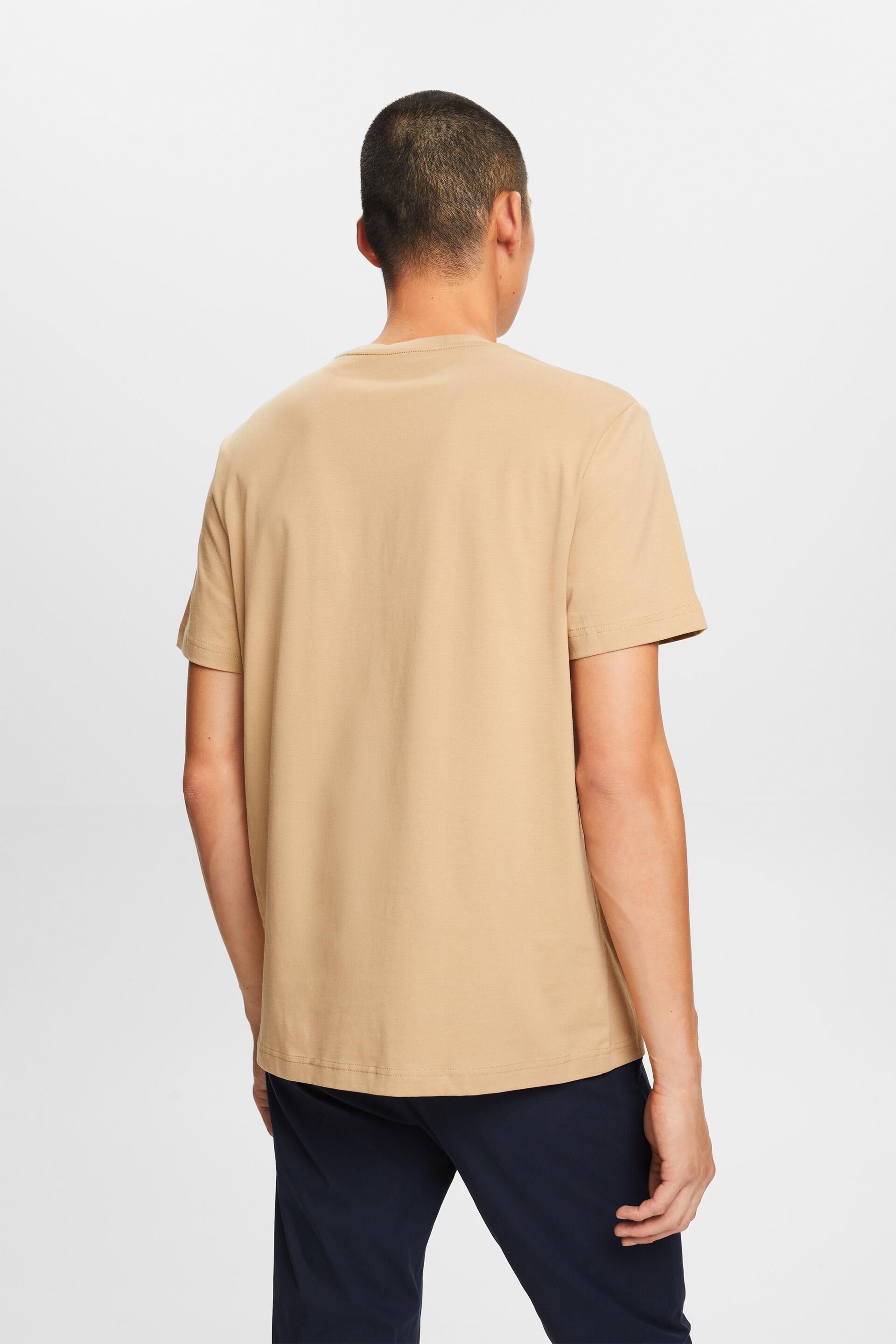 Esprit Rundhalsausschnitt, mit % Jersey-T-Shirt Baumwolle 100