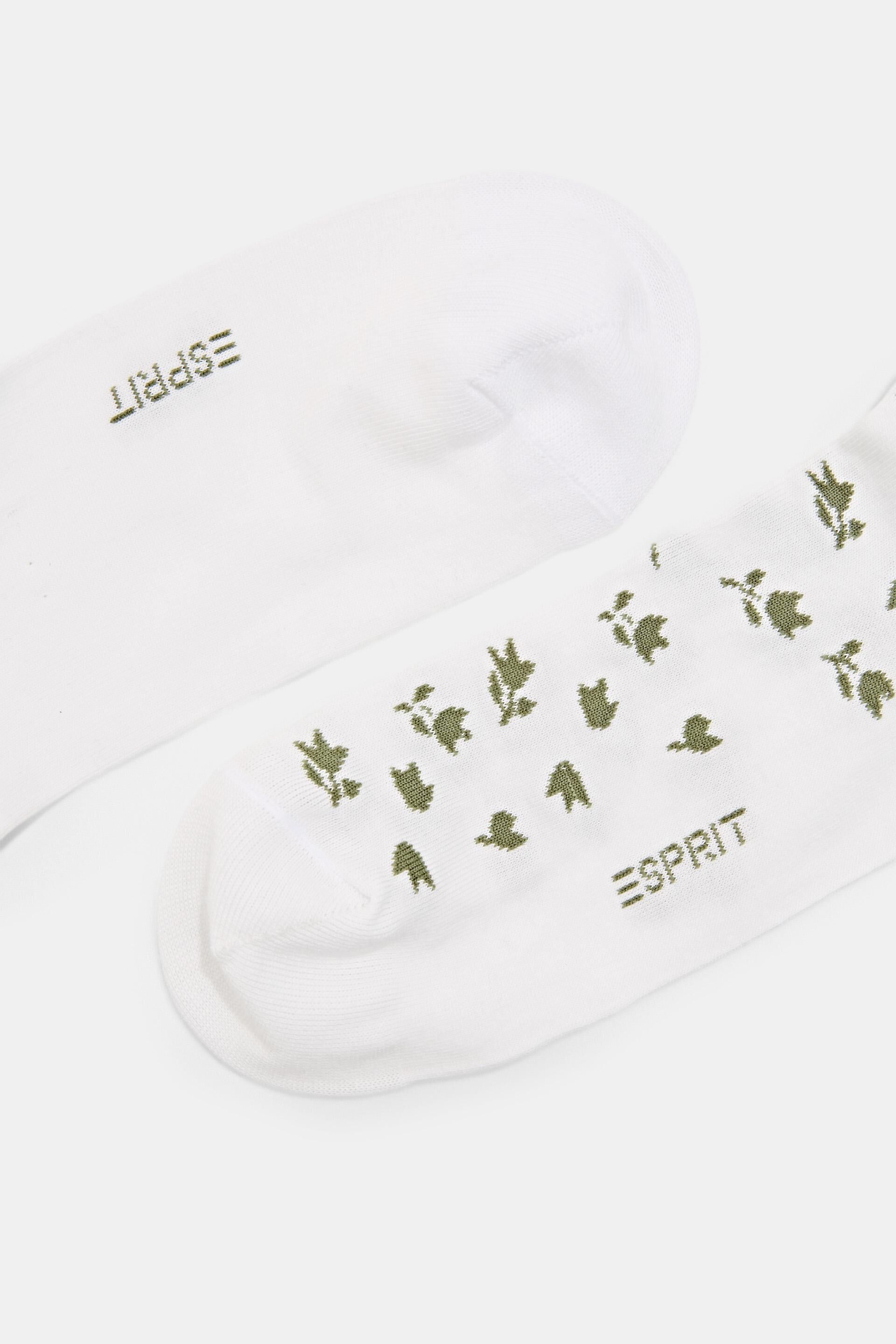 Esprit 2er-Pack Blumenmuster Socken kurze mit