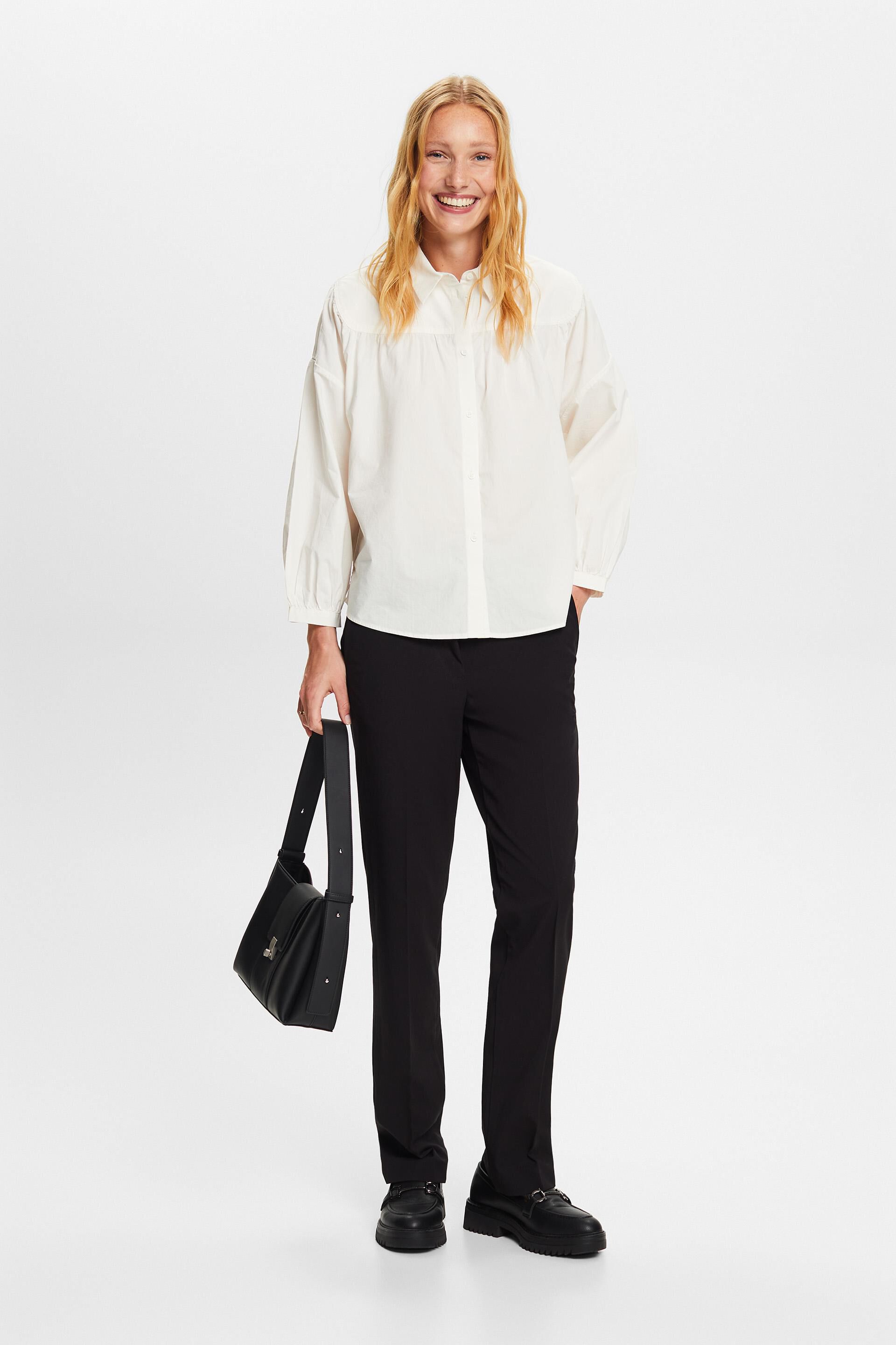 Esprit Damen Poplin blouse, 100% cotton