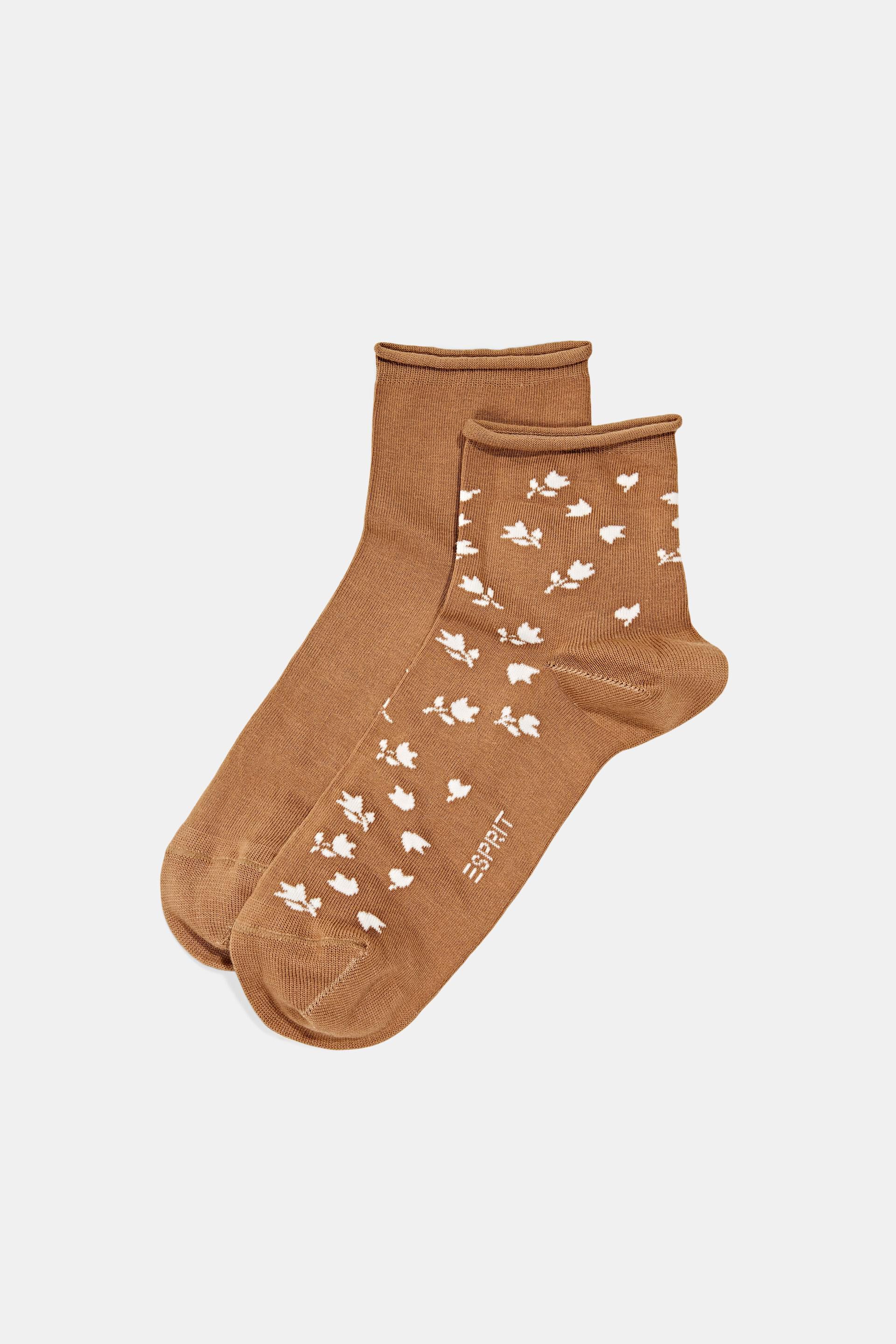 Esprit Online Store 2er-Pack kurze Socken mit Blumenmuster