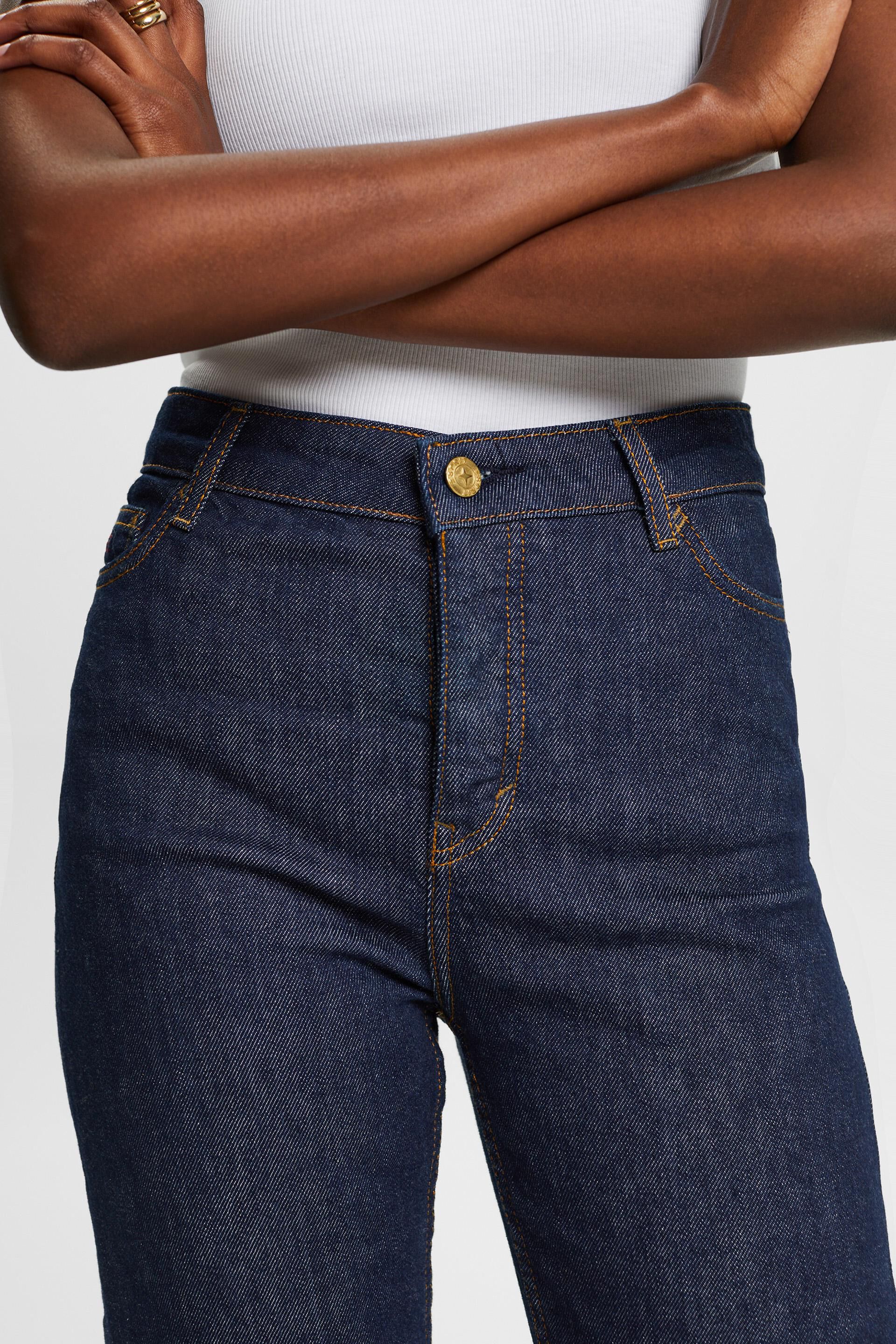 Esprit Damen Retro-Jeans mit geradem Bein und Webkante