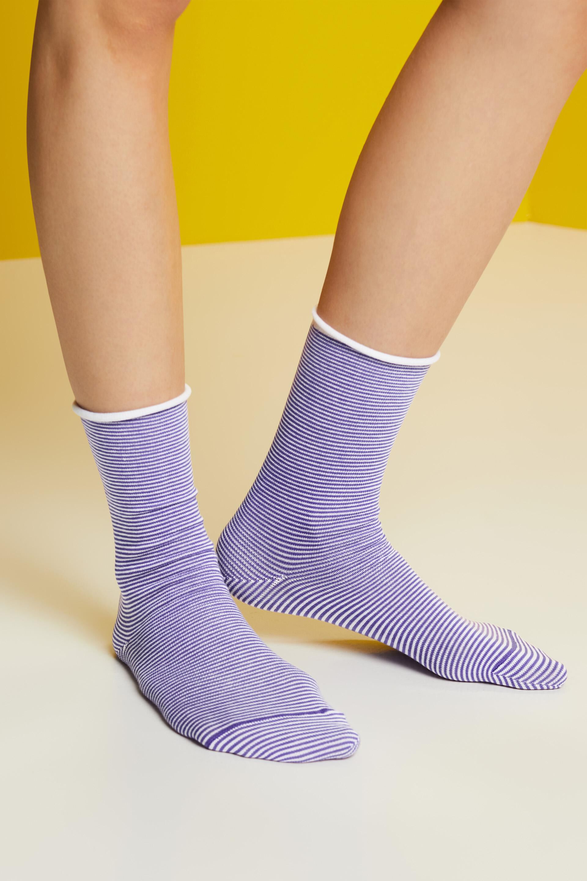 Esprit Socken Gestreifte Rollbündchen, mit Bio-Baumwolle