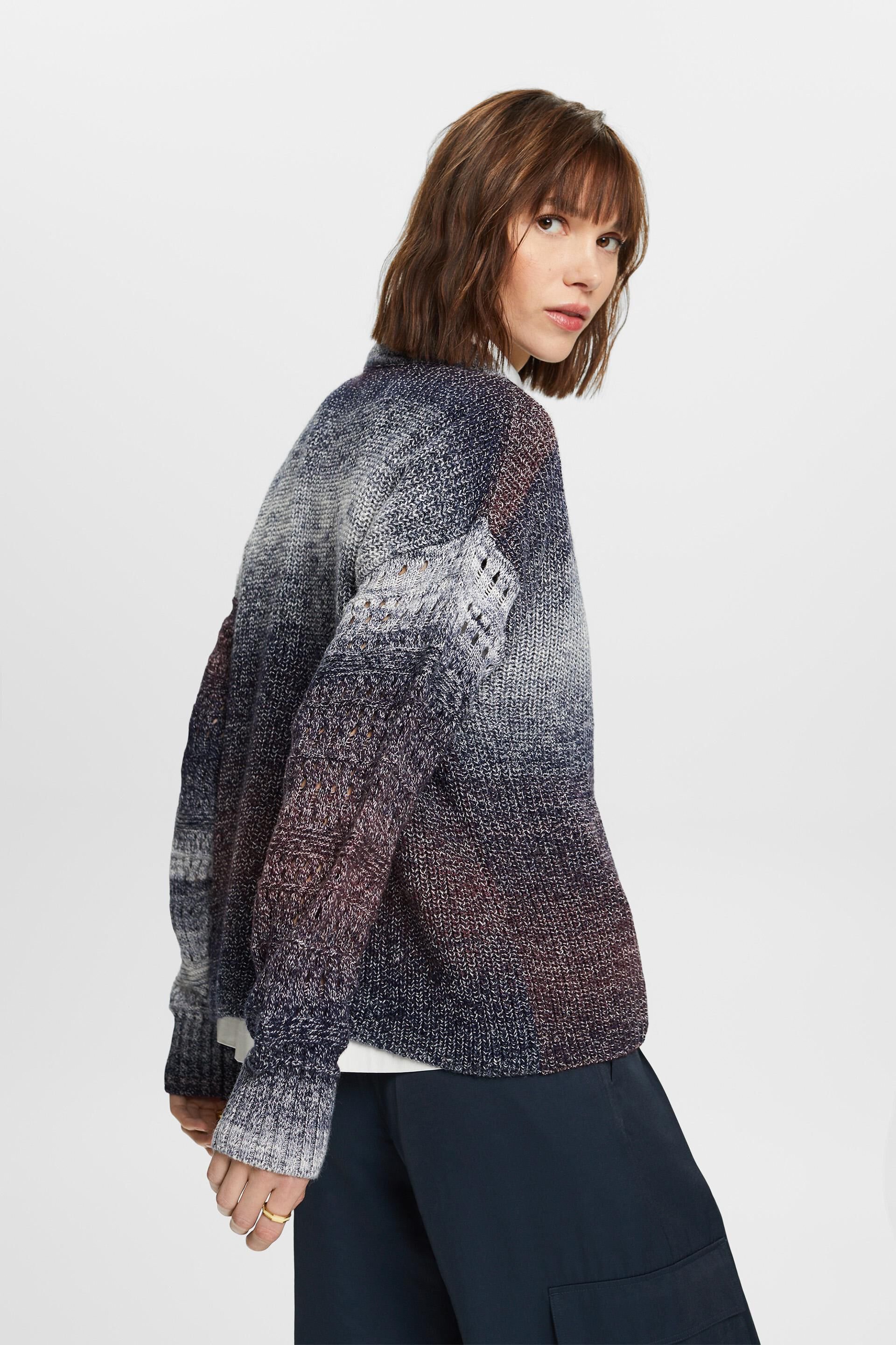 Esprit Damen Knit Gradient Mockneck Sweater