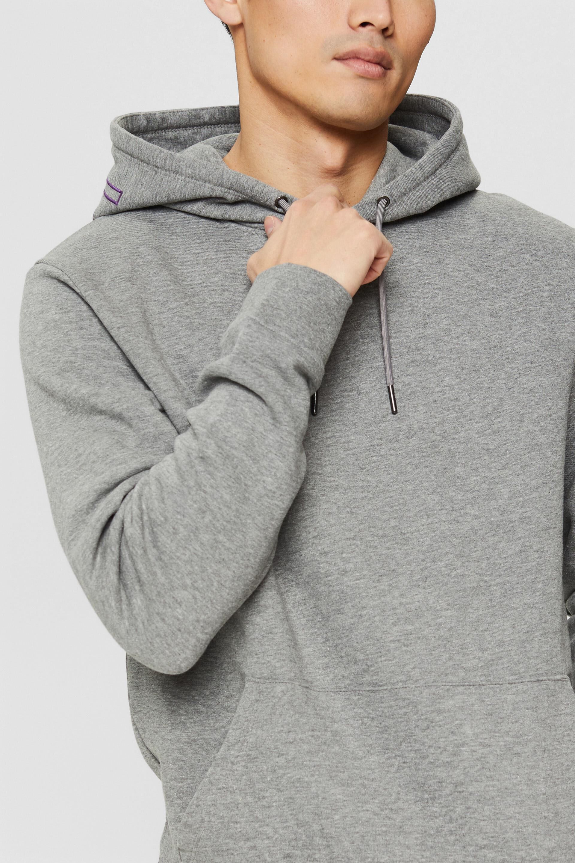 Made of recycled material: sweatshirt hoodie with logo embroidery