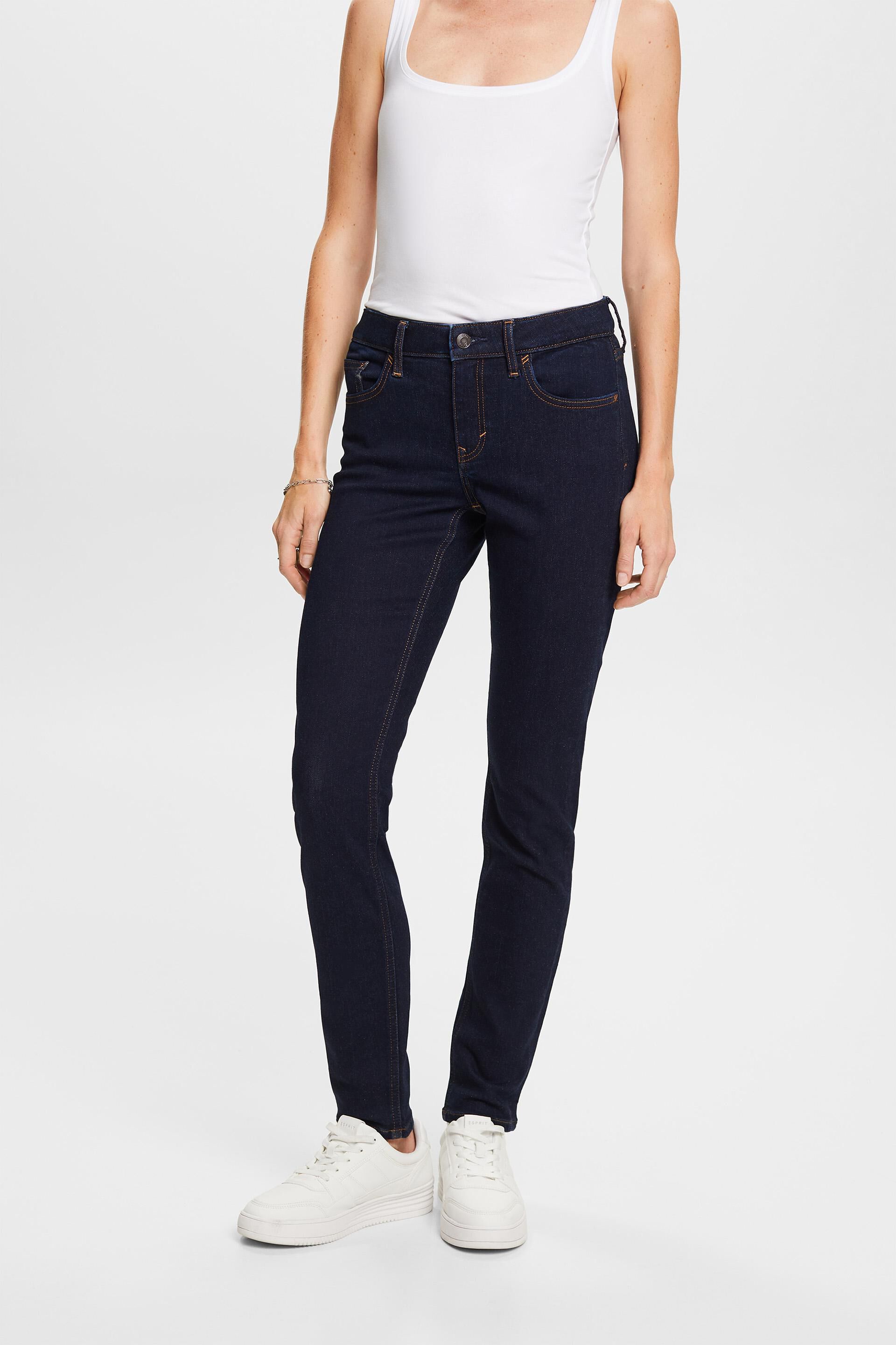 Esprit stretch mid-rise Recycled: fit slim jeans