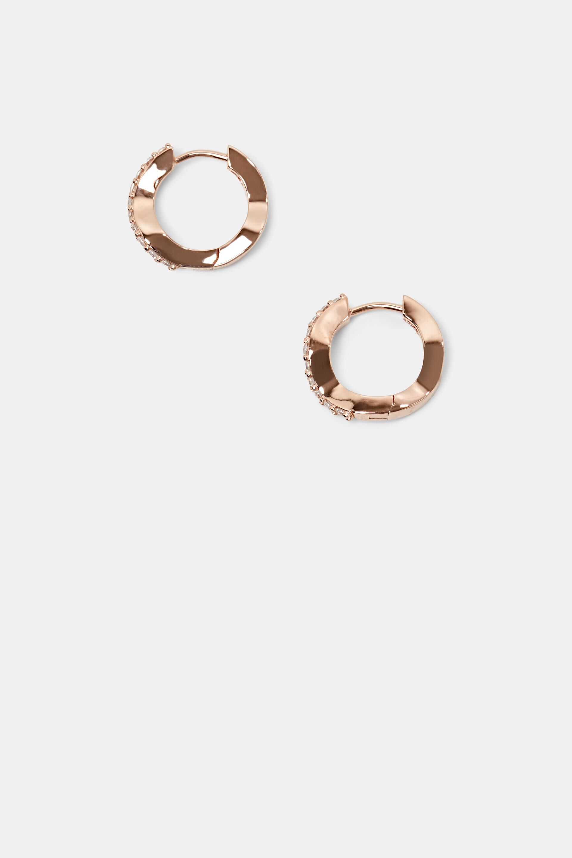 Esprit Online Store Wave Huggie Hoop Earrings
