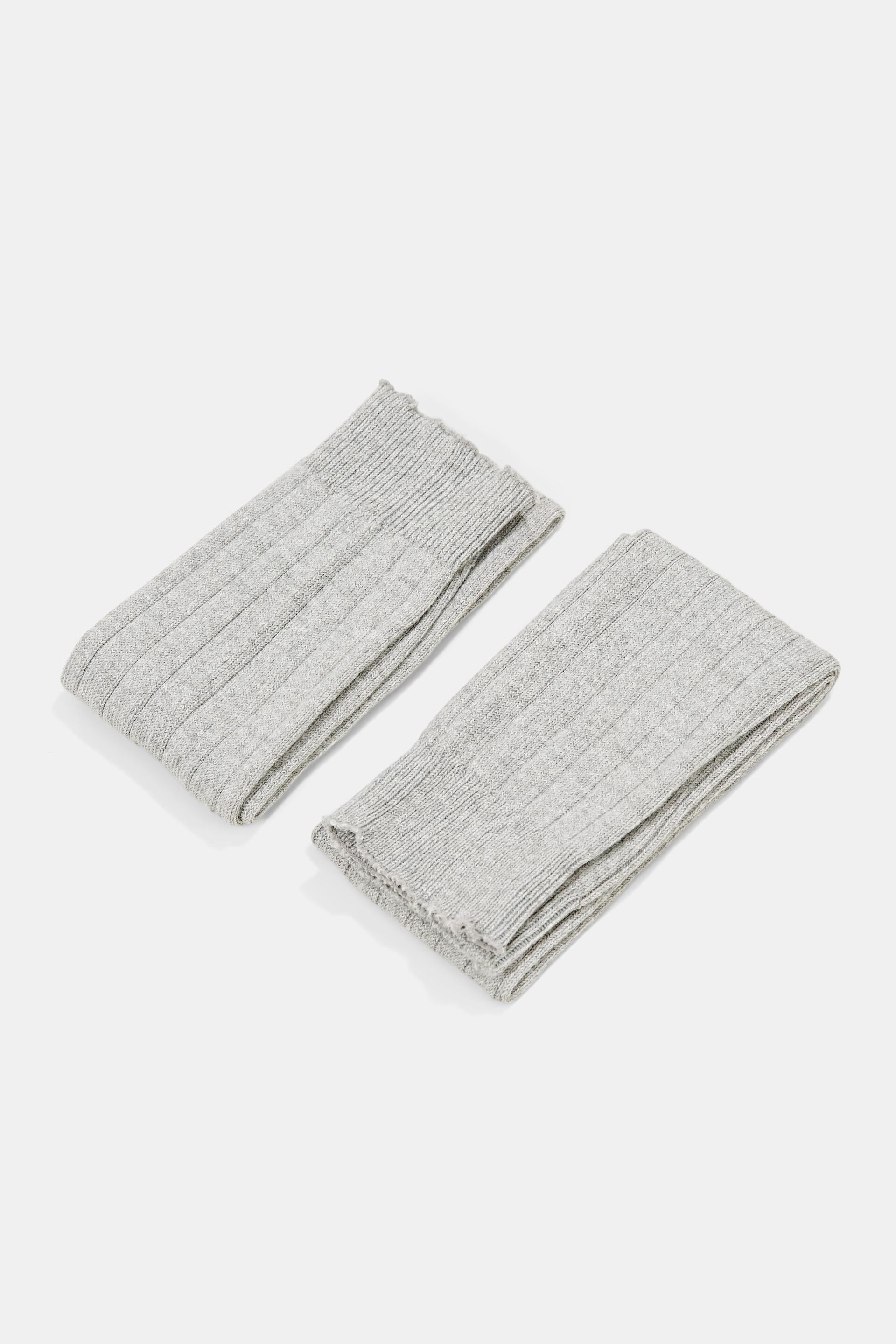 Esprit Online Store Wool blend: rib knit warmers leg