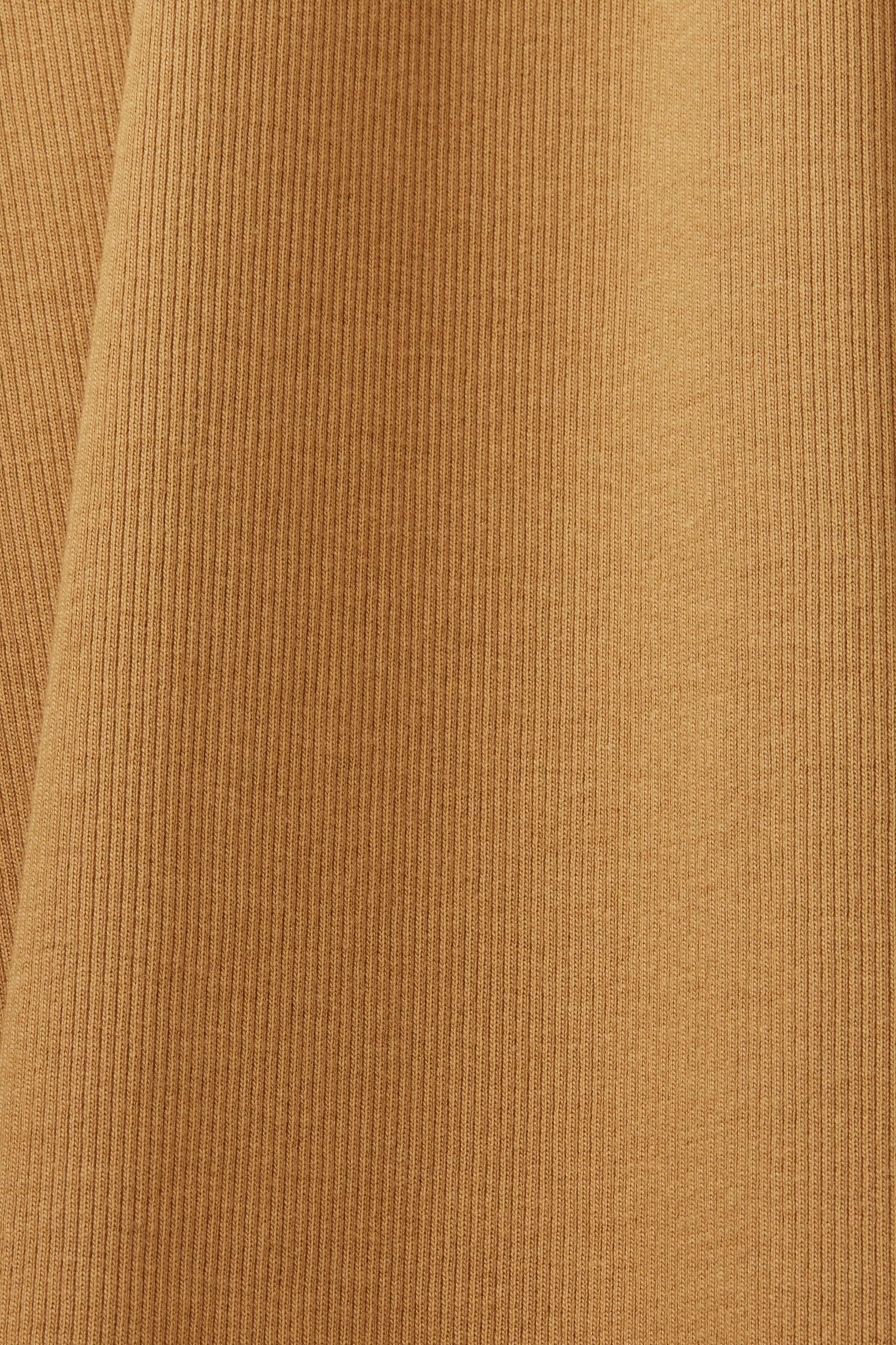 Esprit Midikleid Jersey aus Stretch-Baumwolle geripptem