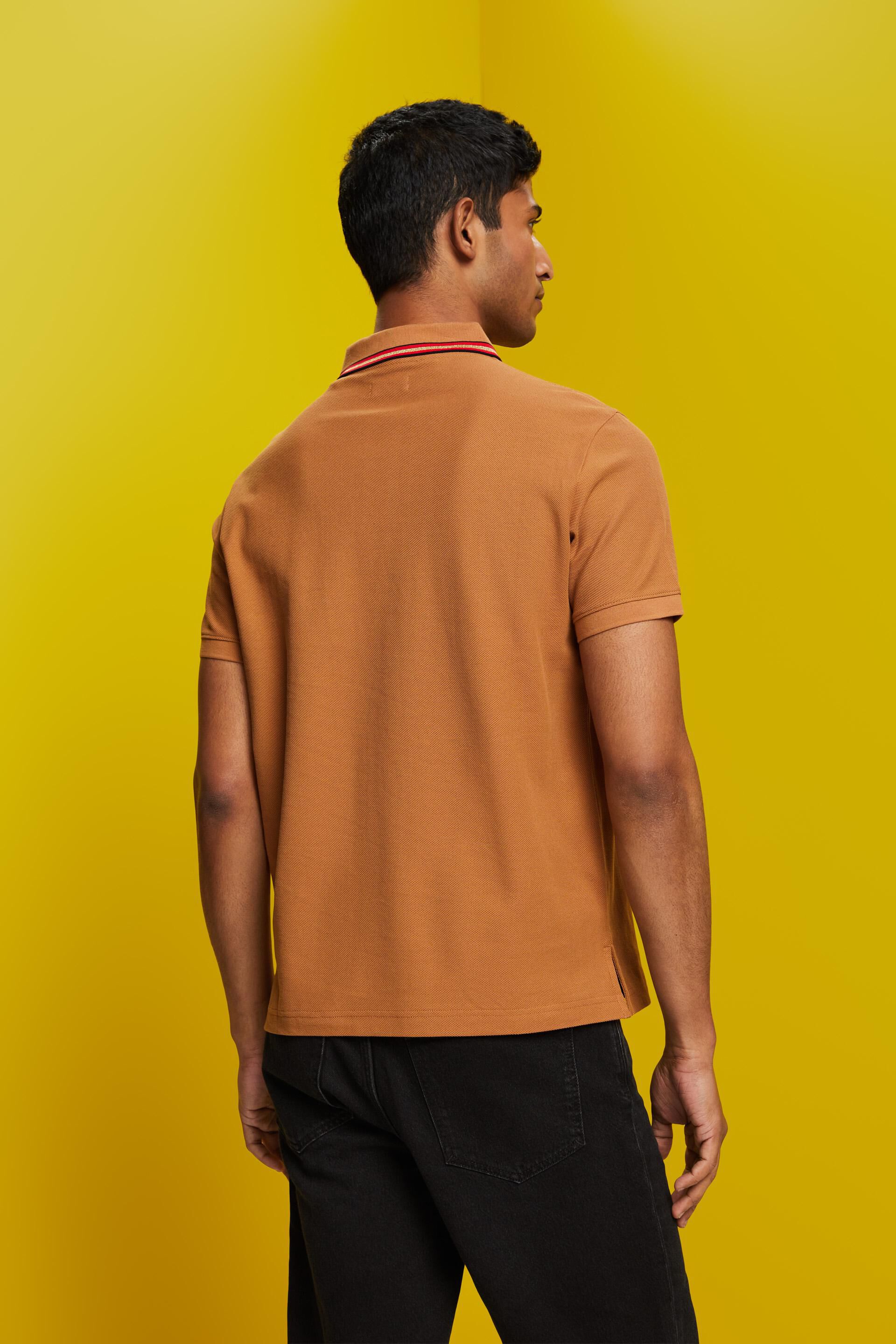 Esprit Piqué-Poloshirt 100 Baumwolle Glitzer, % mit