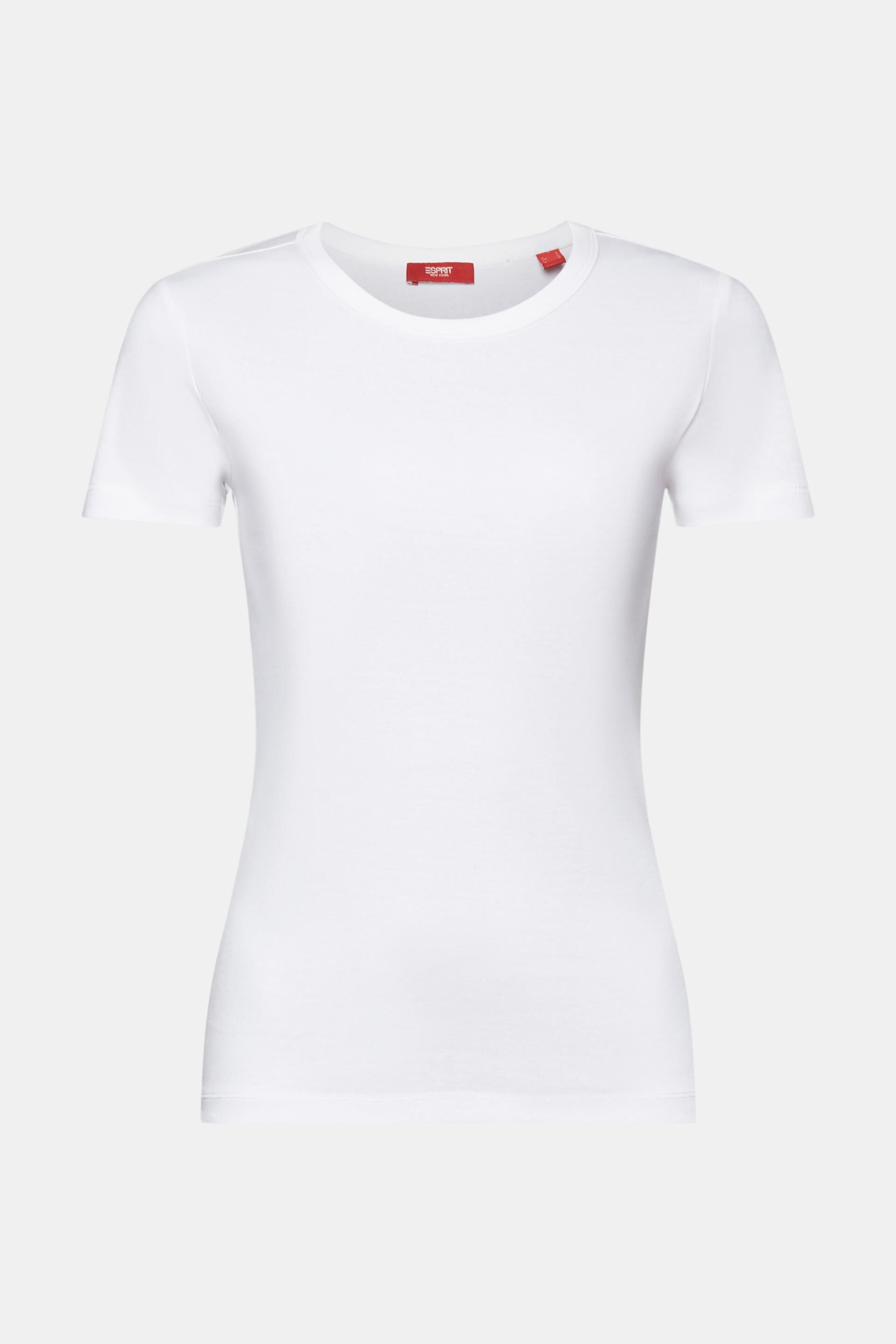 Esprit T-Shirt 100 Rundhalsausschnitt, Baumwolle % mit