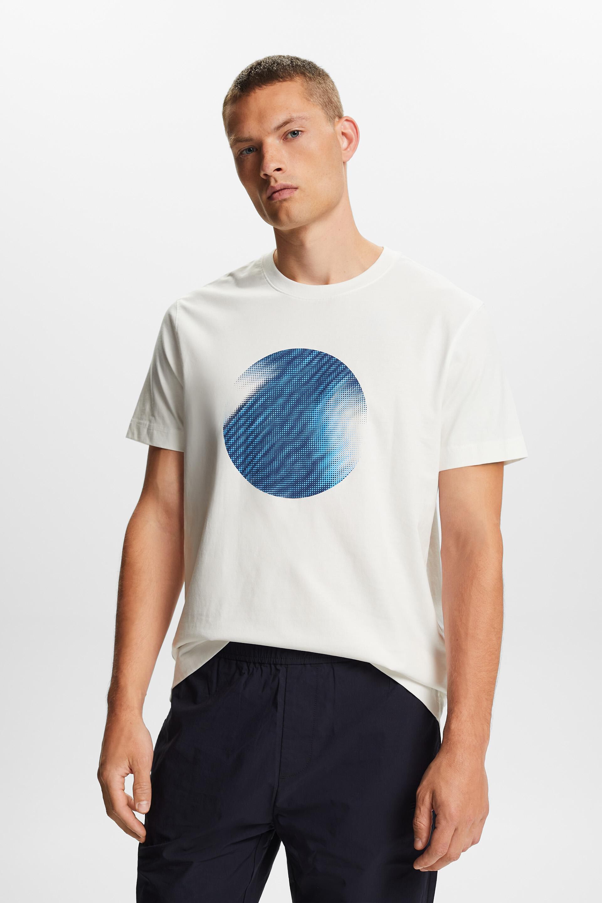 T-Shirt mit Frontprint, 100 % Baumwolle | 
