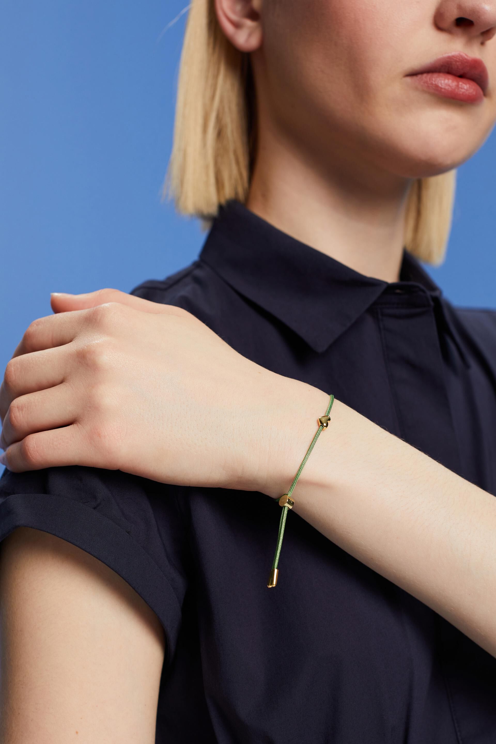 Esprit Online Store Armband mit Herzanhänger, Sterlingsilber