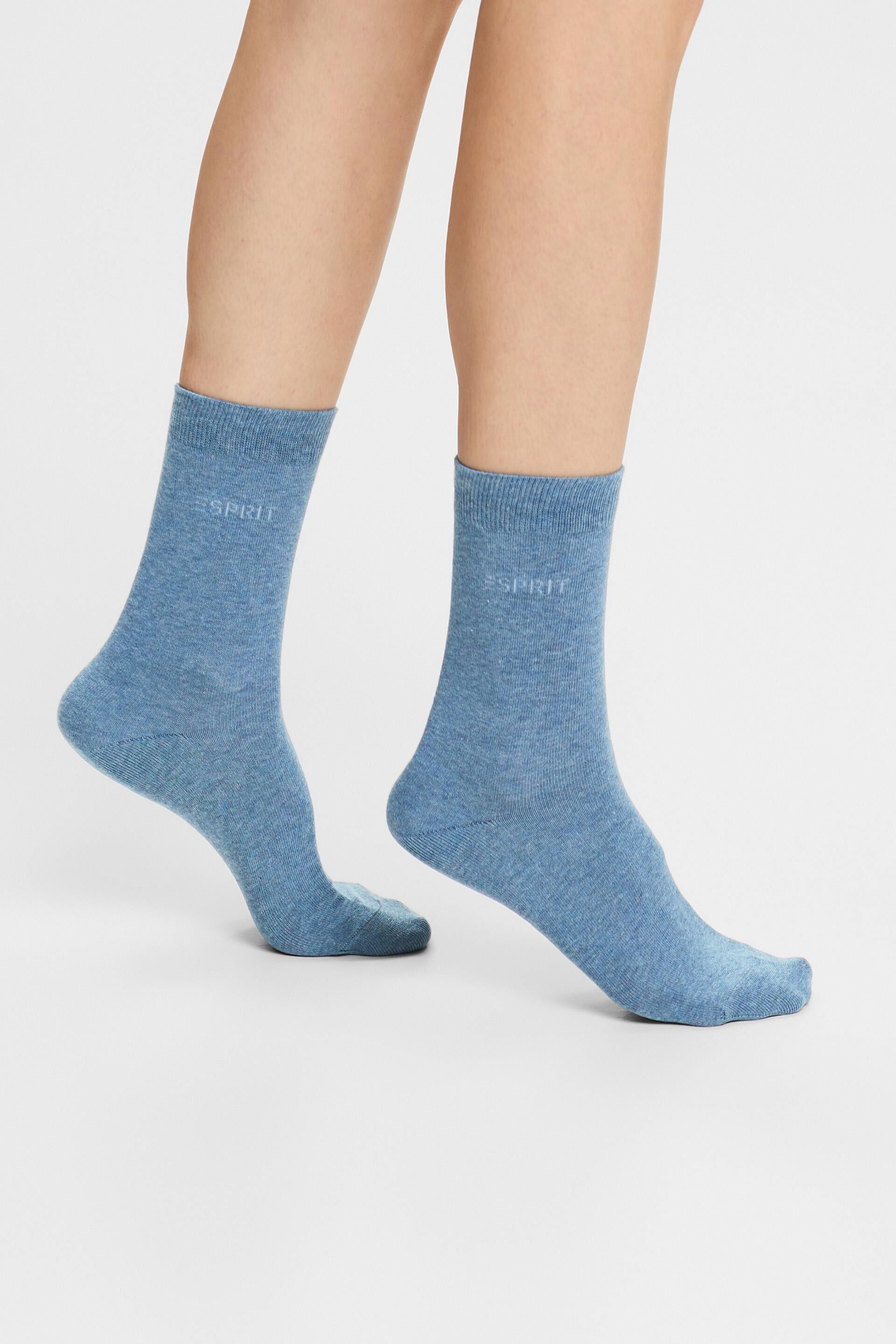 Esprit Online Store 2er-Pack Socken mit Bio-Baumwolle Logo, gestricktem