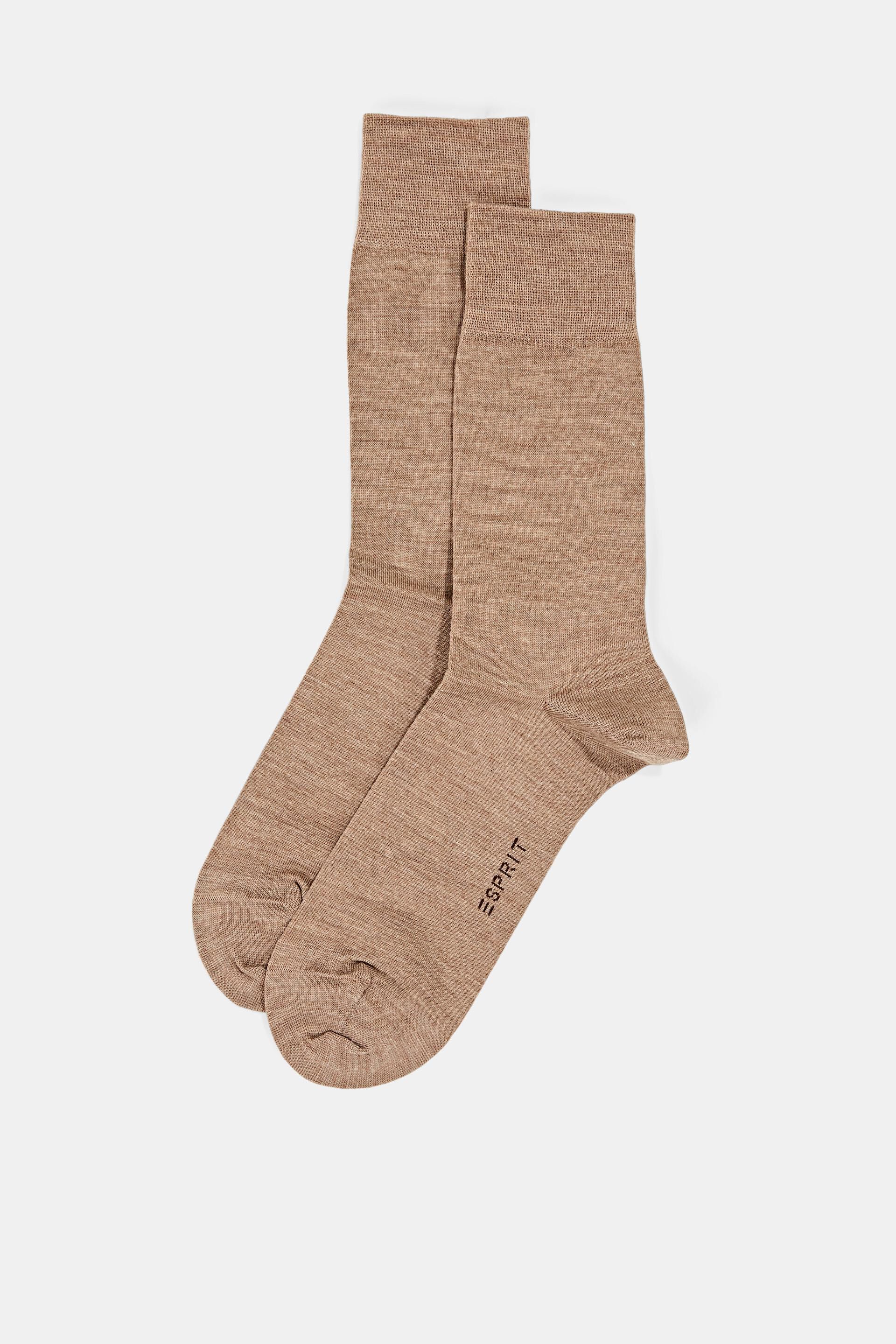 Esprit Mode Double pack of fine knit socks with new wool