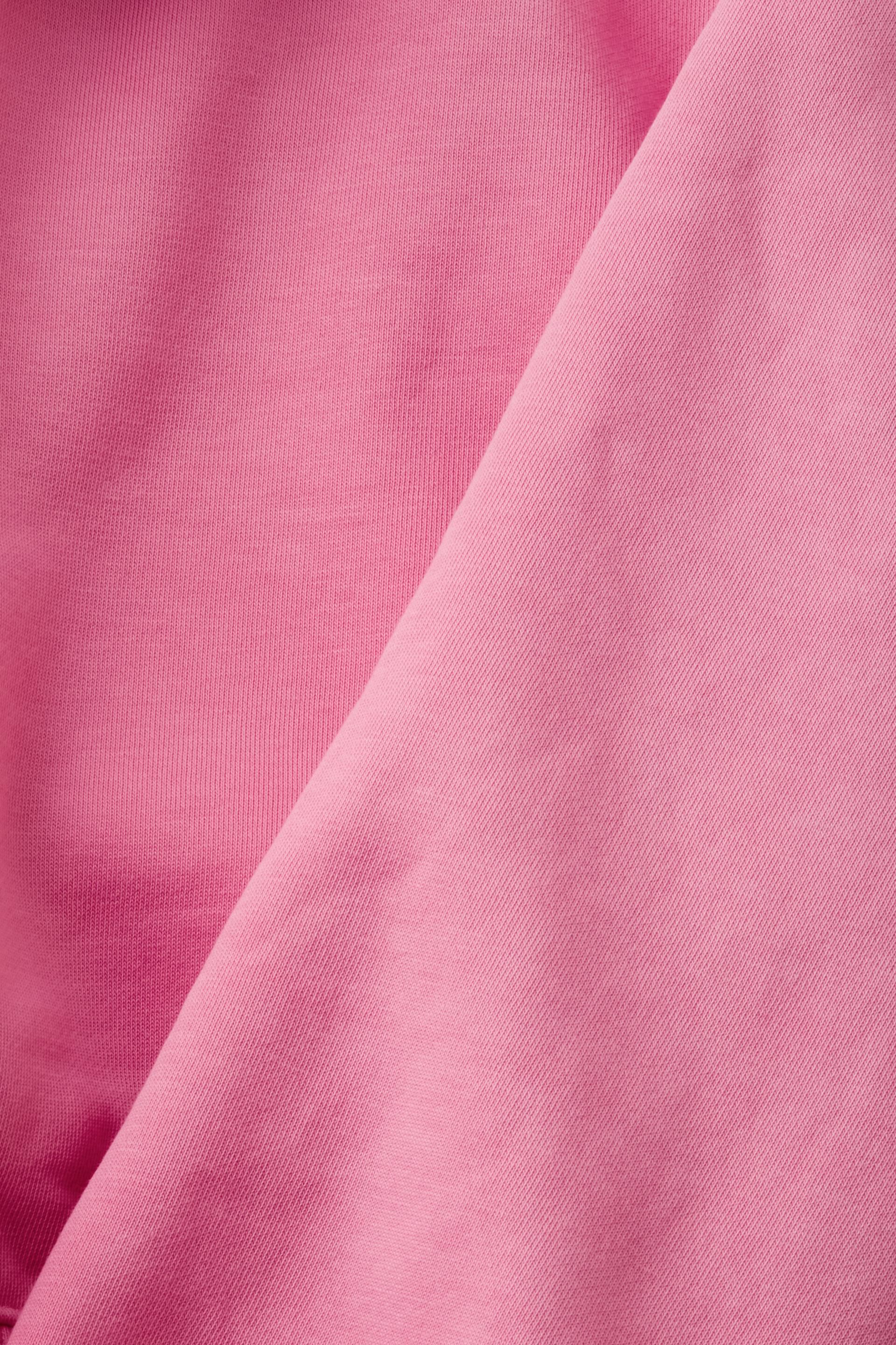 Esprit Damen Kurzer Kapuzenpullover mit Reißverschluss auf Logo-Print der und Rückseite